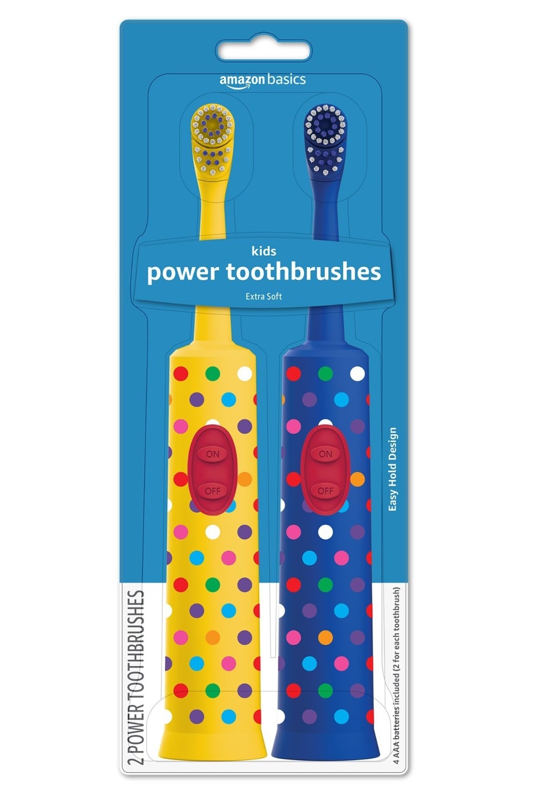 Kids Electric Toothbrush   Battery Powered, Soft Bristles, Oscillating Head, 2 P1