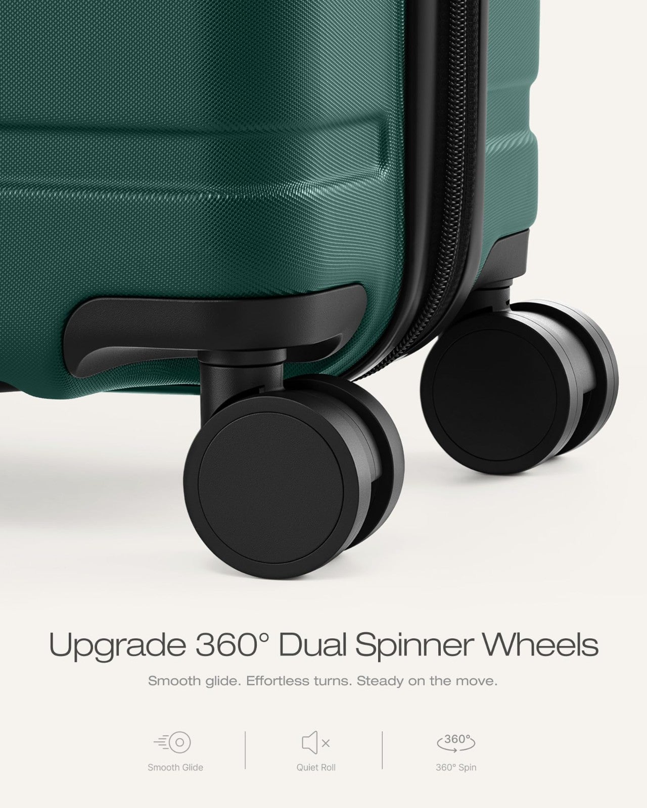 Lightweight 3-Piece Hardshell Luggage Set, Expandable Suitcase, 360° Spinner Whe5