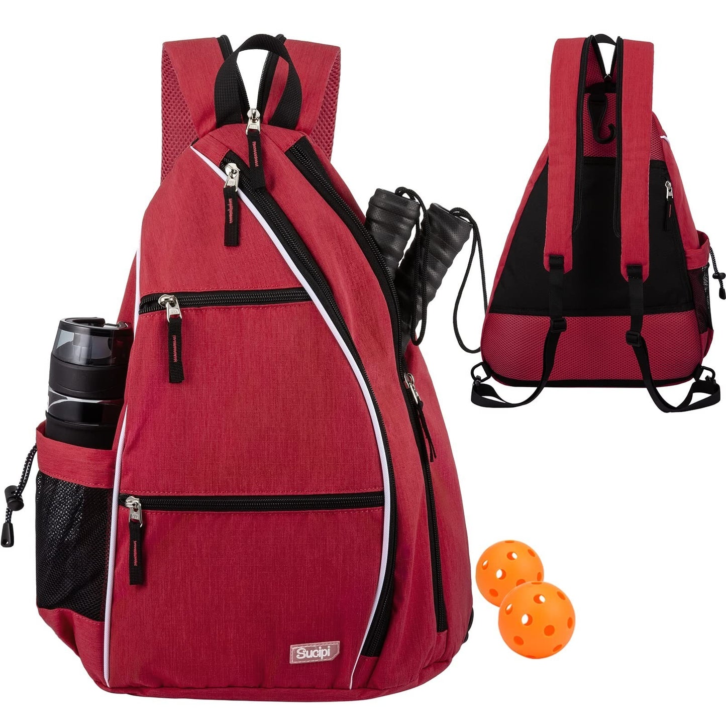 Adjustable Pickleball Backpack with Fence Hook, Large Capacity & Safety Pocket1