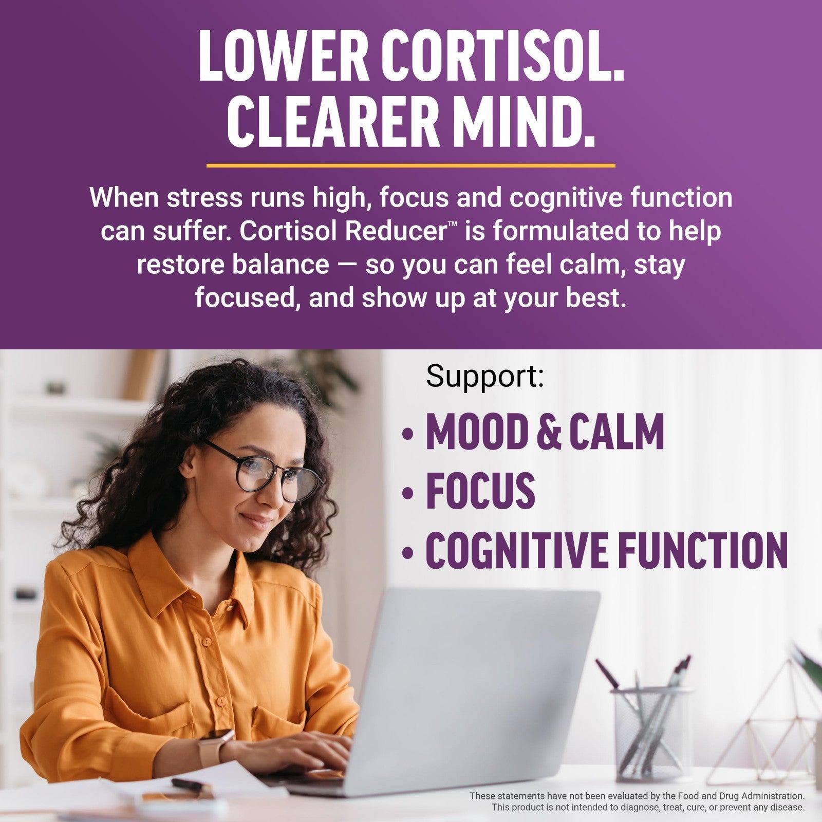 Cortisol Reducer for Women with Ashwagandha, L-Theanine & Magnolia Bark - 90 Cap5