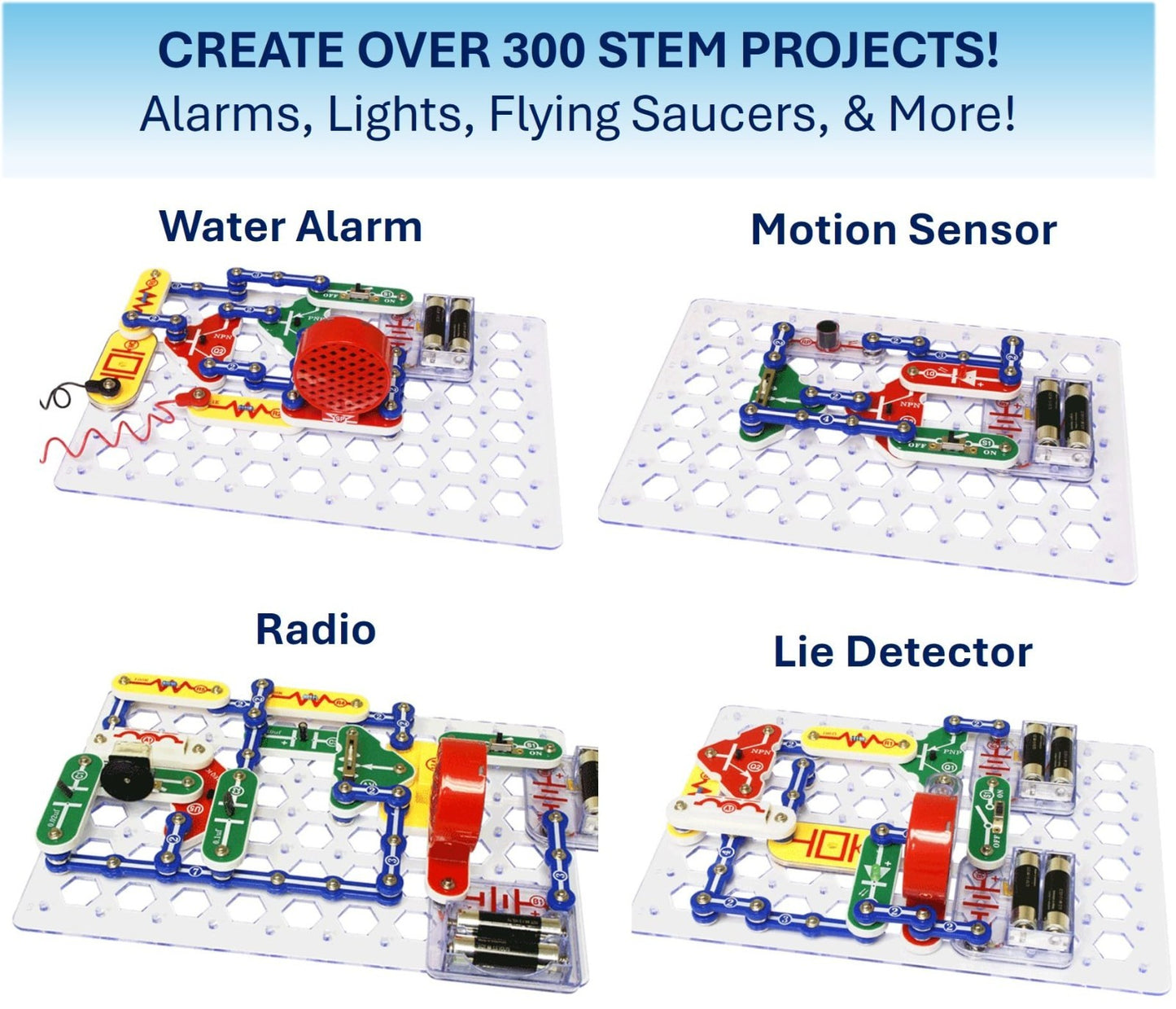 Electronics Exploration Kit   300+ Projects, STEM Educational Toy for Kids 8+, F7