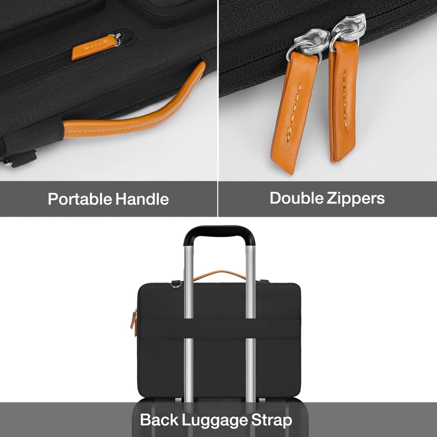 360 Protective Laptop Shoulder Bag for 15-15.6" Computers, Side Open Messenger w5