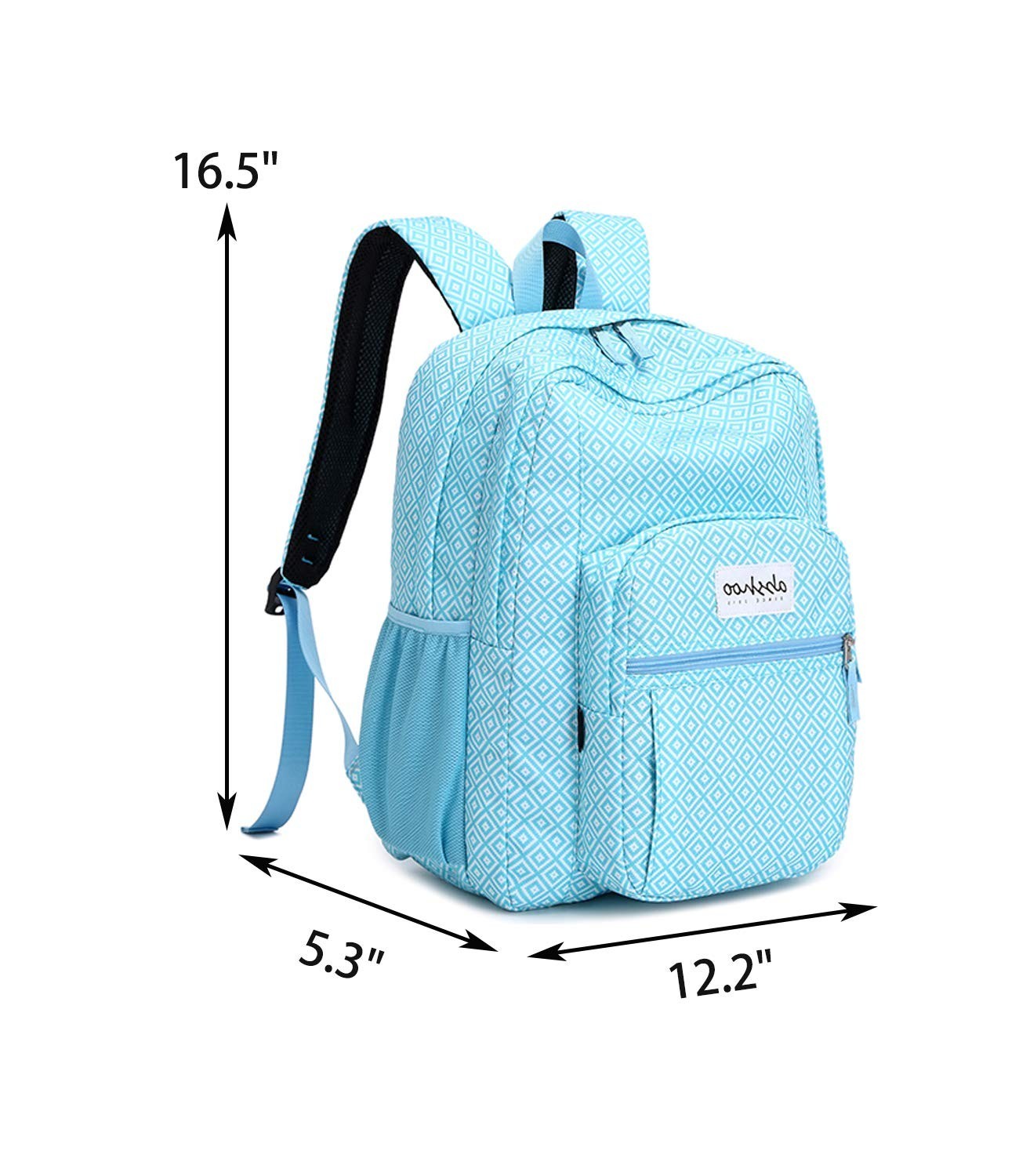 Classic Women's Geometry School Backpack   Water Resistant Bookbag for Teens1