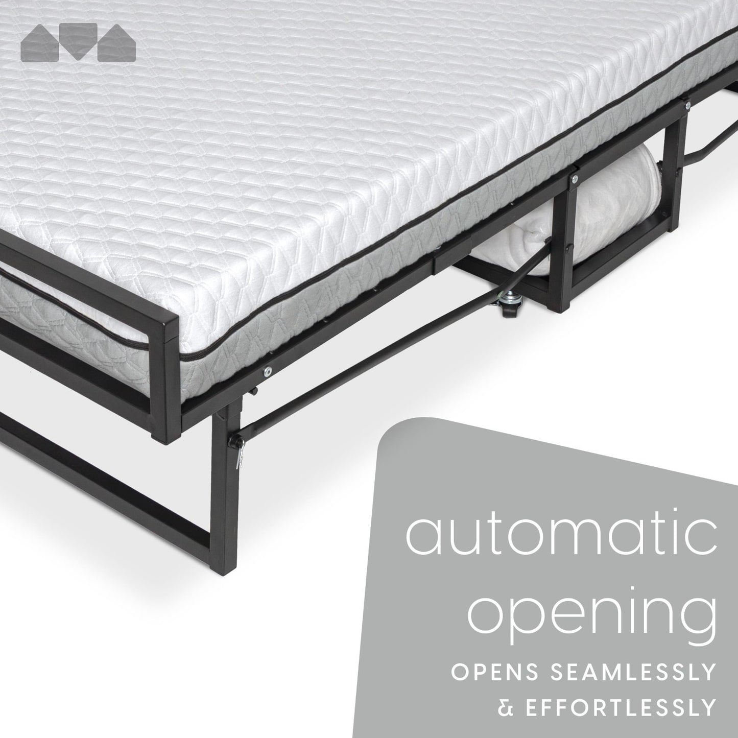 Deluxe Twin Folding Bed with Mattress, Portable Rollaway Bed, Bonus Pillow & Bla15