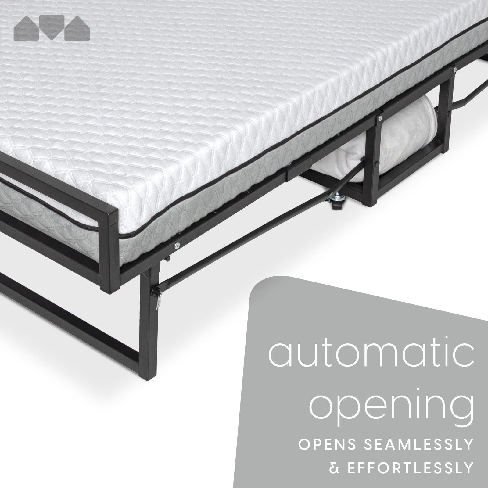 Deluxe Twin Folding Bed with Mattress, Portable Rollaway Bed, Bonus Pillow & Bla15