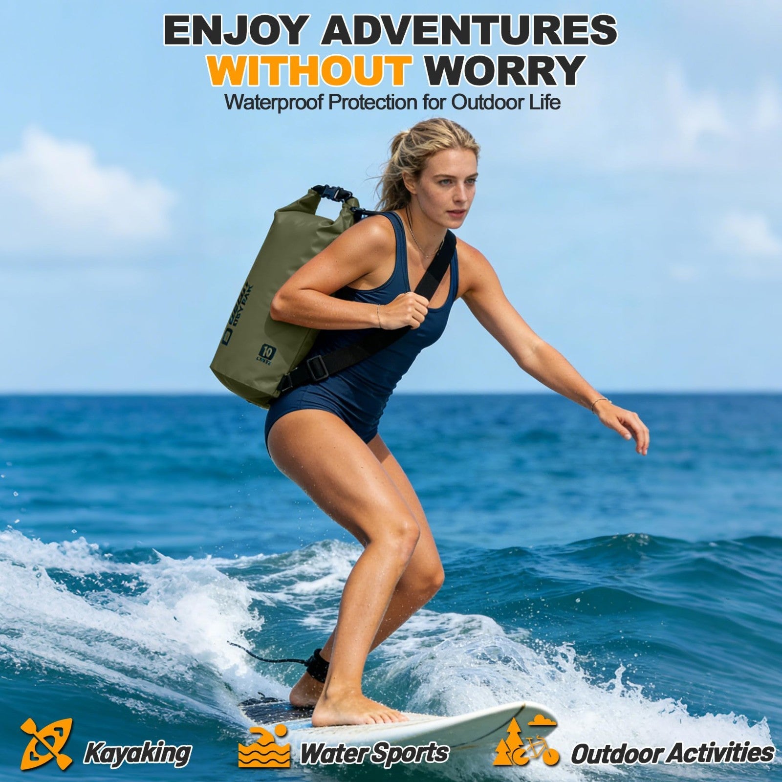 Waterproof Dry Bag 5L/10L/20L/30L/40L - Lightweight Roll Top Backpack for Travel6