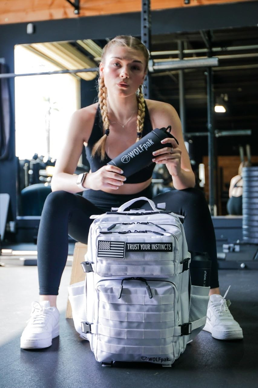 Durable 35L Waterproof Gym Backpack, MOLLE Webbing, Laptop Pocket, Athletic Gear7