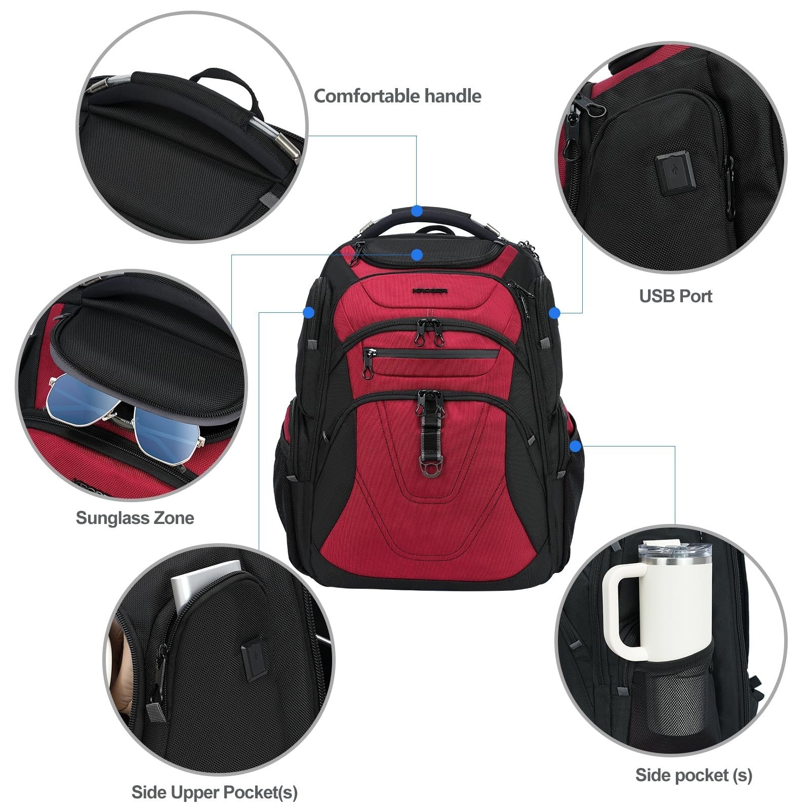 XXXL Travel Laptop Backpack 18.4 Inch, Waterproof Computer Bag for Men & Women4