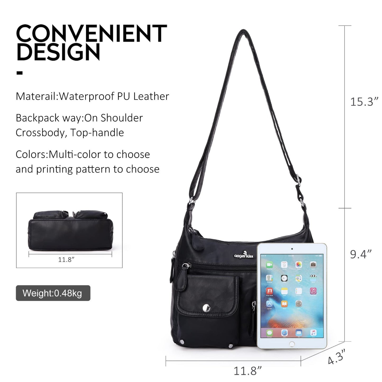 Stylish Crossbody Bags for Women   Medium Faux Leather Shoulder Handbags & Purse3