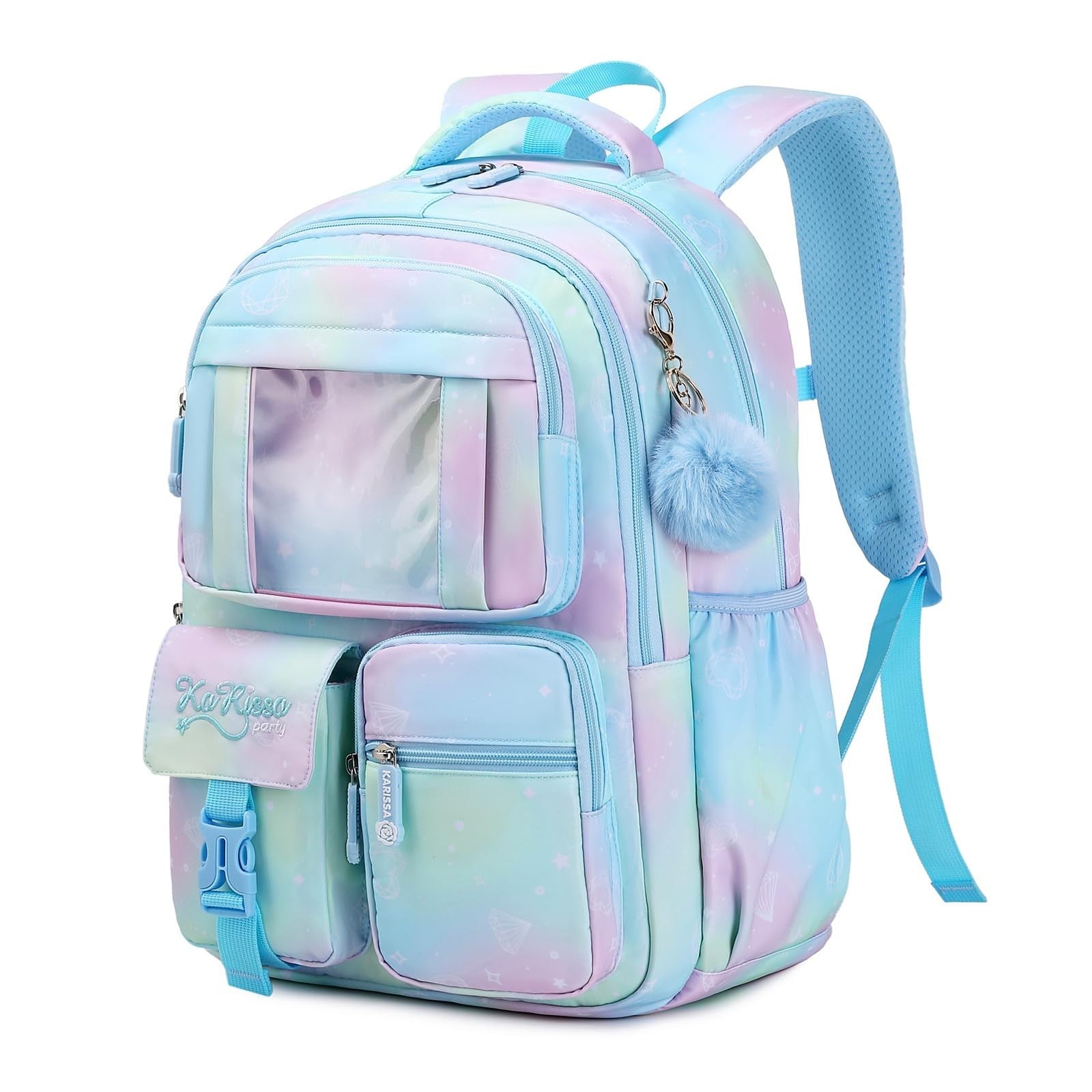 Kids Backpack for Girls - School Bag for Middle School & Elementary - Blue Book1