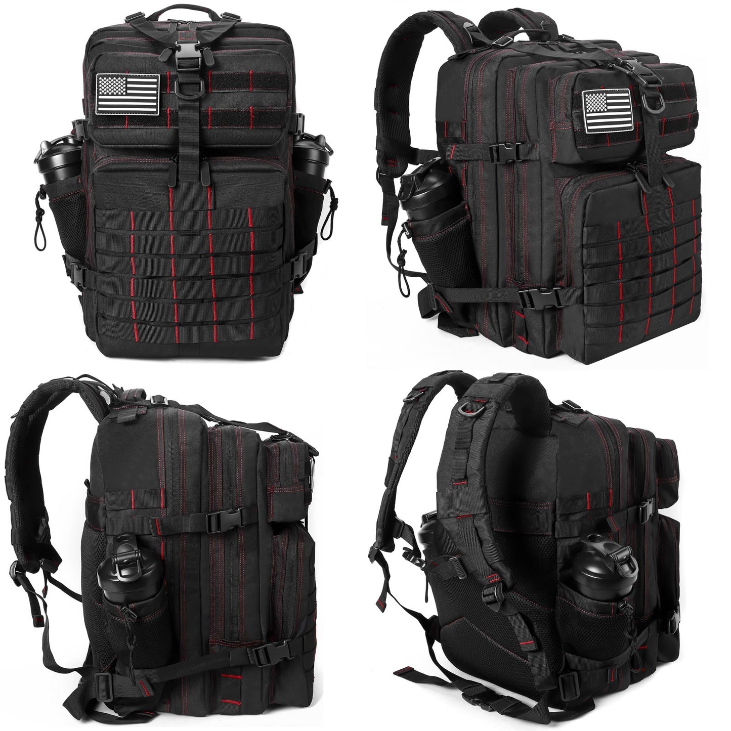 Tactical 45L Military Backpack for Men & Women   3 Day Assault Rucksack, Molle S2