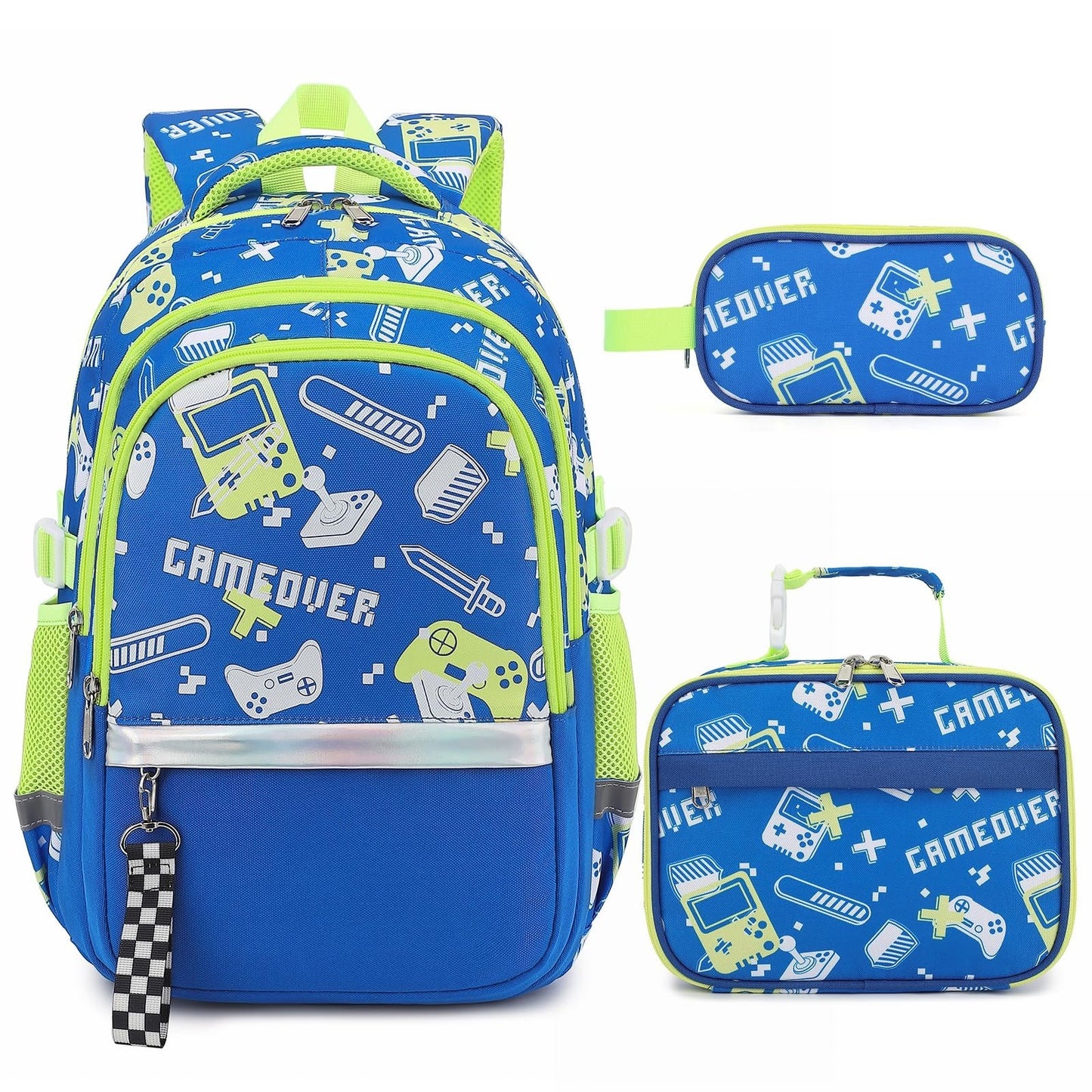 Luminous Boys Backpack Set   3PCS with Lunch Box & Pencil Case, School Bag0