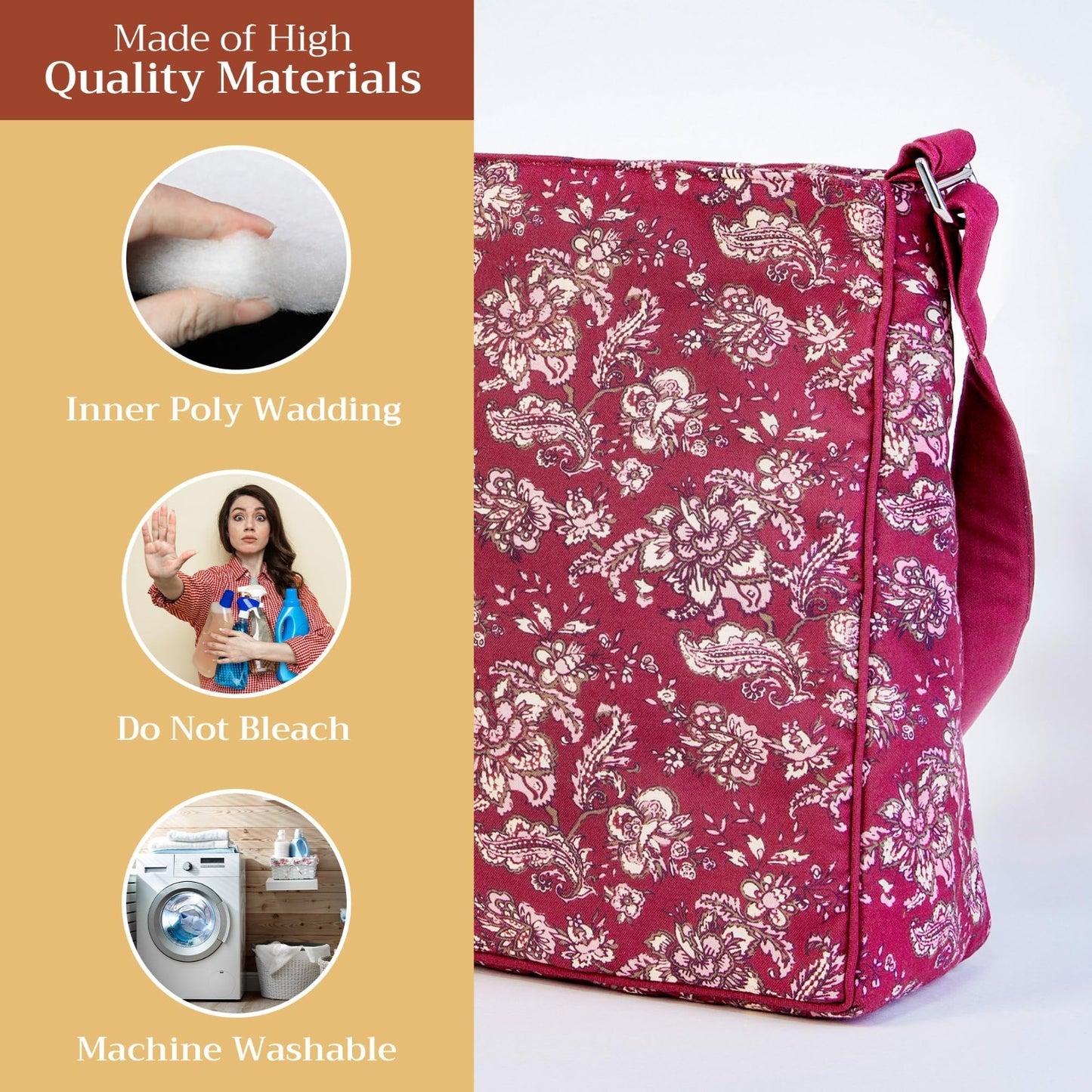 Stylish Cotton Shoulder Bag for Women   Versatile Handbag, Perfect for Everyday3
