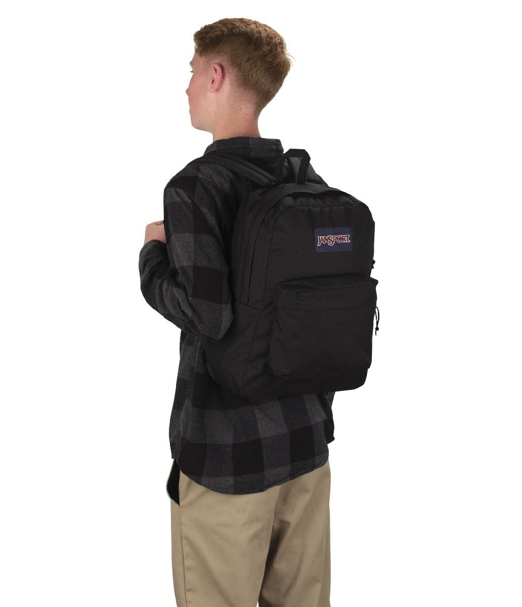 Durable Lightweight Backpack   1 Main Compartment, Front Organizer Pocket, Black4