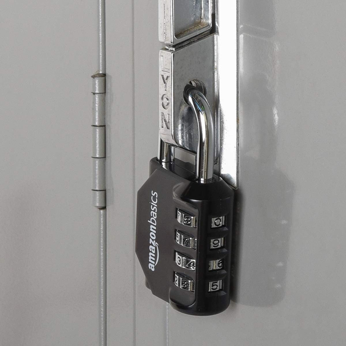 4 Digit Combination Lock, Secure Keyless Padlock, Black, 2 Pack for Gym & Travel2