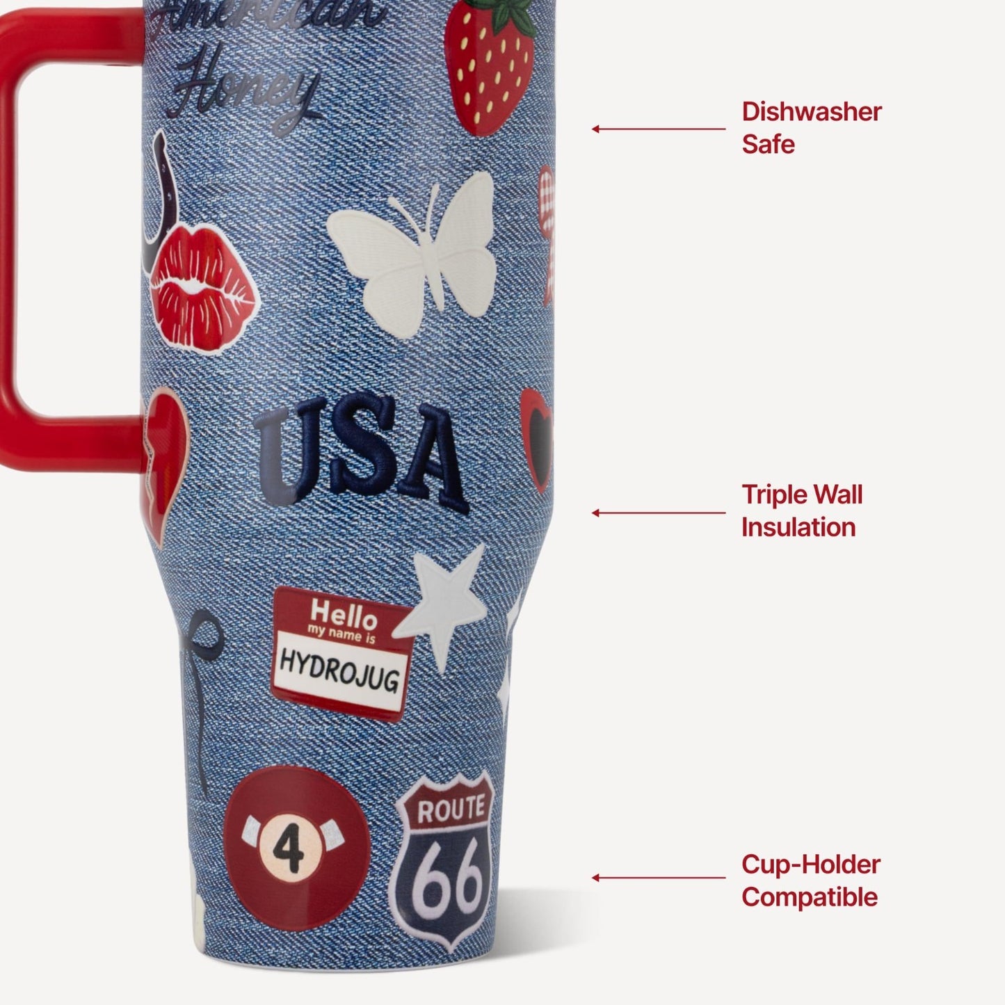 40oz Insulated Tumbler with Handle & Straw   Travel Mug for Hot & Cold Drinks2