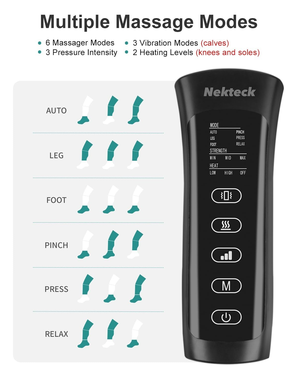 Air Compression Leg Massager for Circulation, Pain Relief & Muscle Relaxation -3