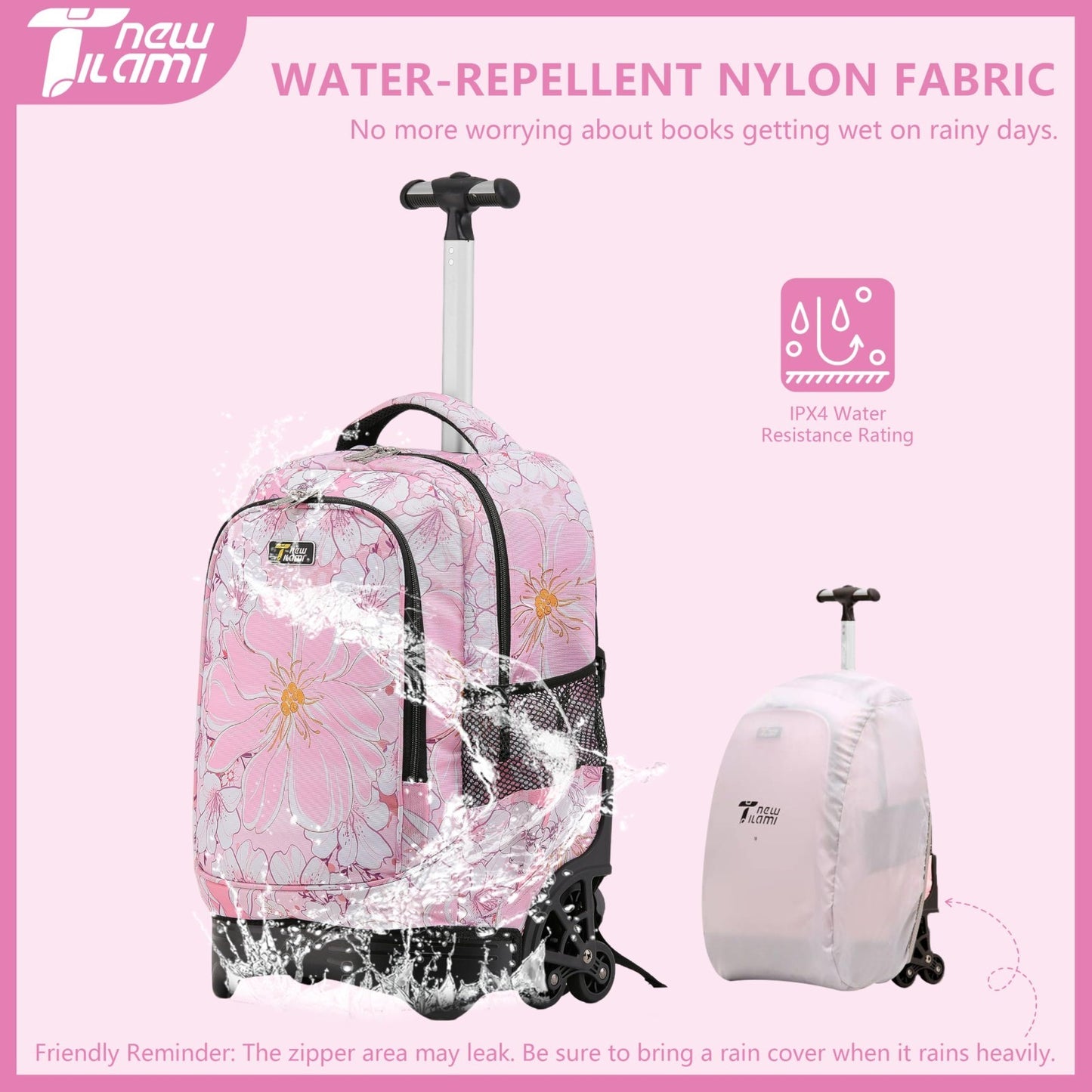 18" Rolling Backpack with Lunch Bag for Kids   School Travel Bag for Boys & Girl7