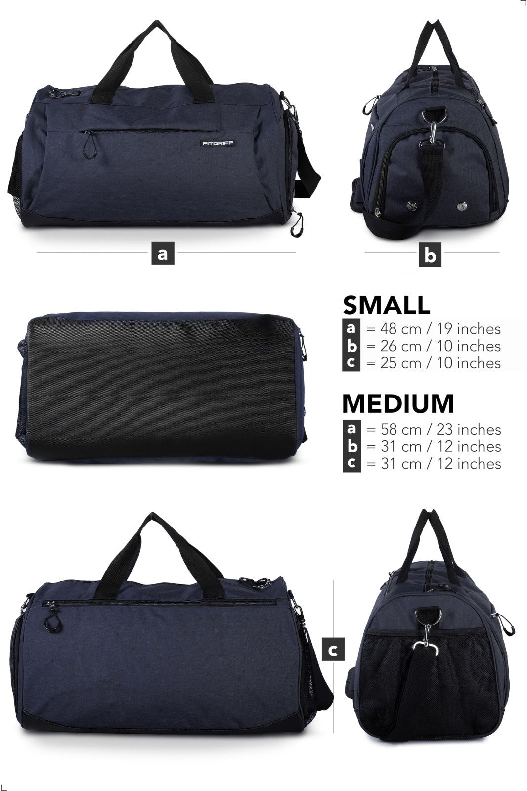 Gym Duffle Bag with Shoe & Wet Compartment - Travel, Sports, Fitness & Workout6