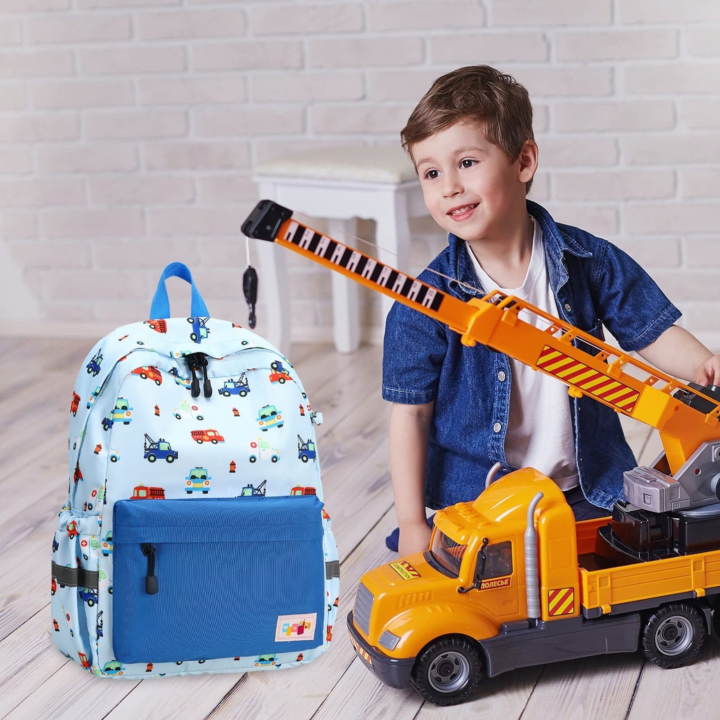 Kids Toddler Backpack with Chest Strap   Durable, Lightweight, Fun Design for Bo2