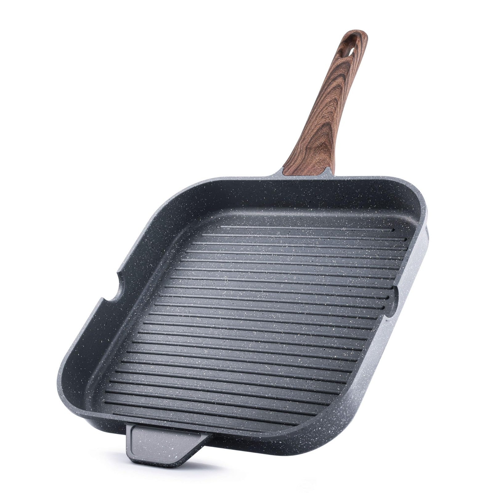12-Inch Nonstick Grill Pan - Versatile Indoor/Outdoor Griddle with Pour Spouts1