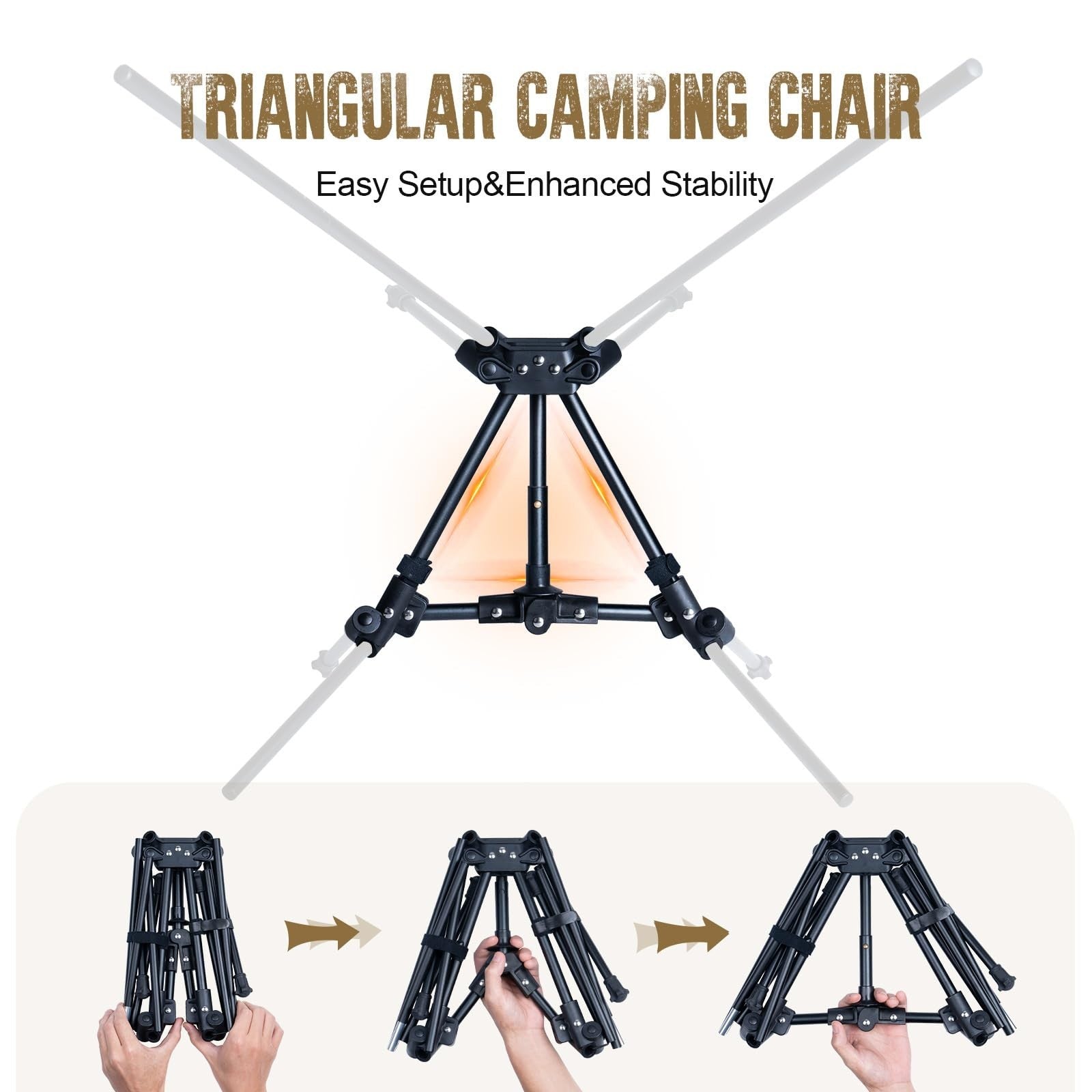 Lightweight Folding Camping Chair - Portable Backpacking Chair, 330 lbs Capacity4