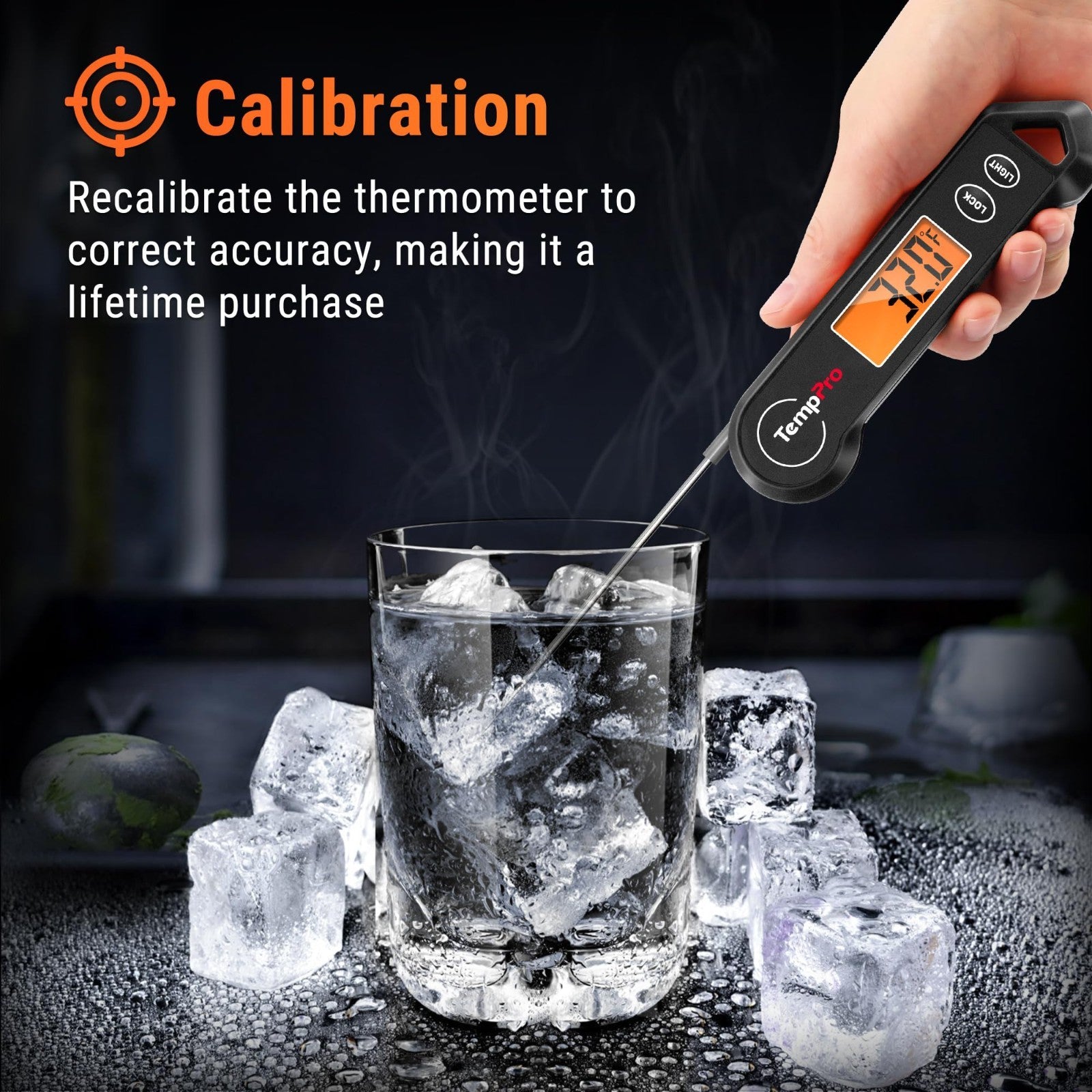 Waterproof Digital Meat Thermometer with Backlit Display & Motion Sensor for BBQ5