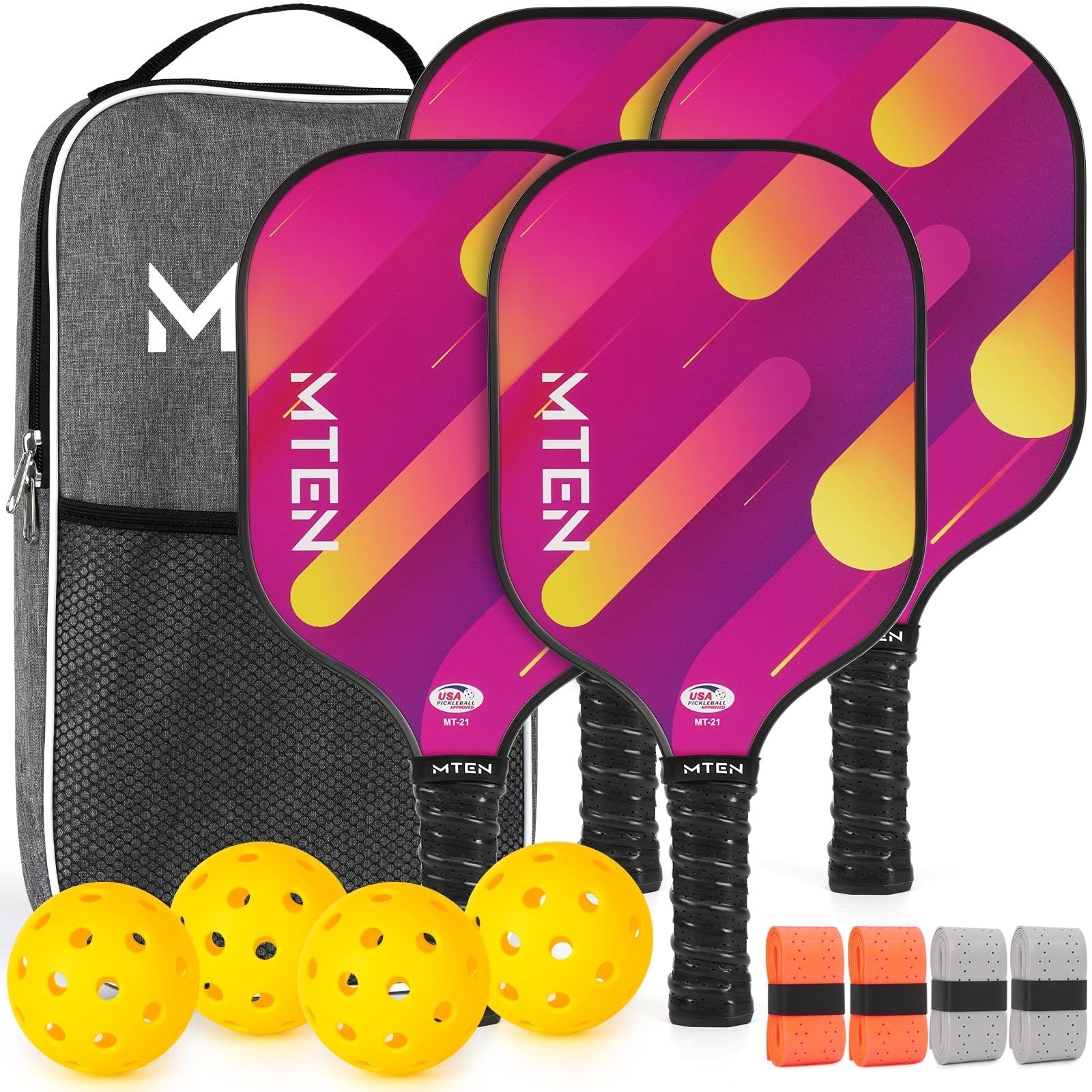Pickleball Paddle Set of 2/4 - USAPA Approved Fiberglass Rackets, Lightweight fo0