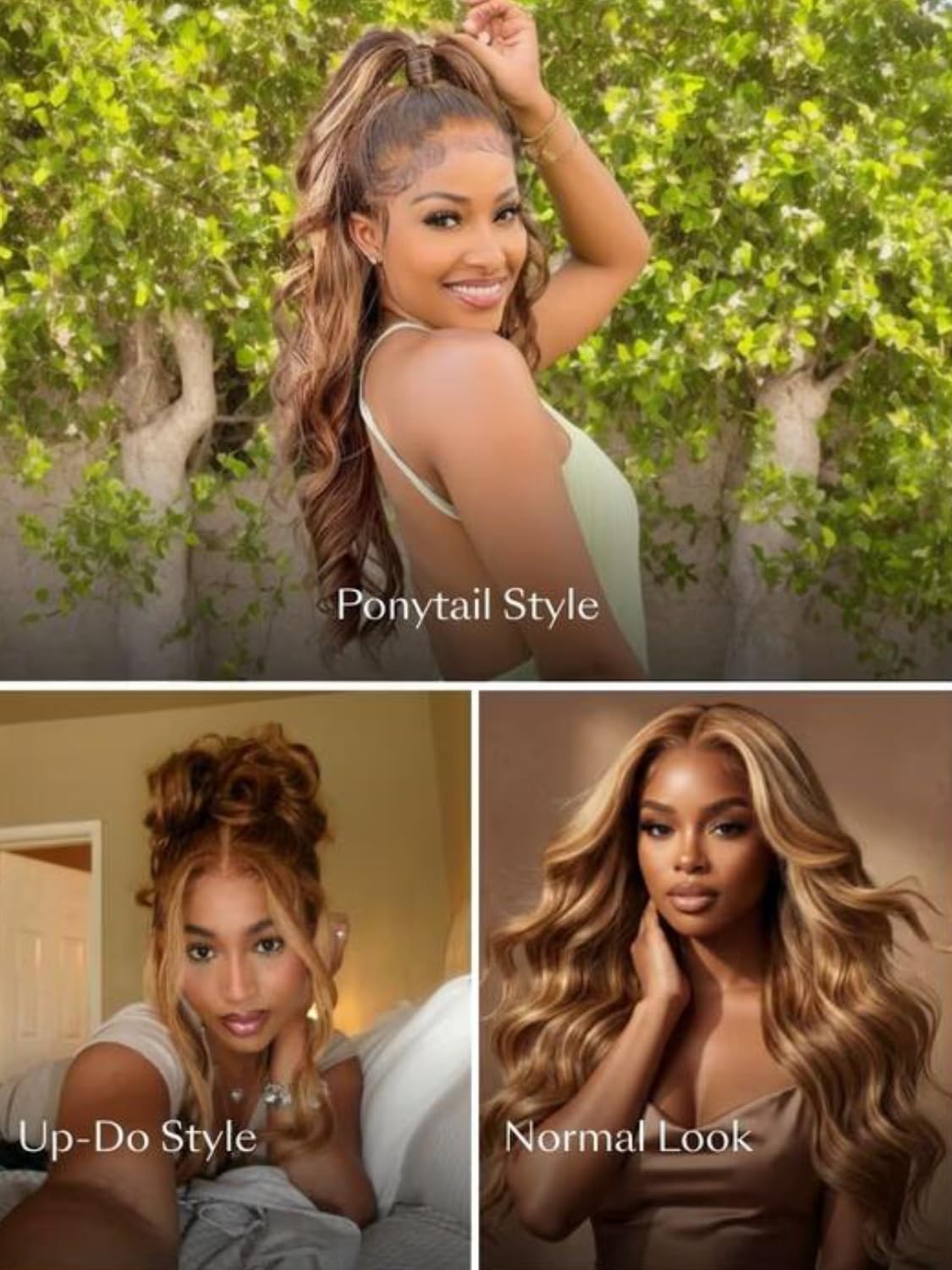 20-Inch Honey Blonde Highlight Body Wave Lace Frontal Wig - Glueless, Pre-Plucke6