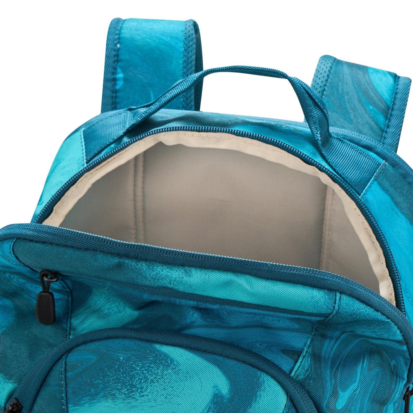 Versatile Travel & Work Backpack with Tablet Sleeve   Teal Marble Swirl Design4