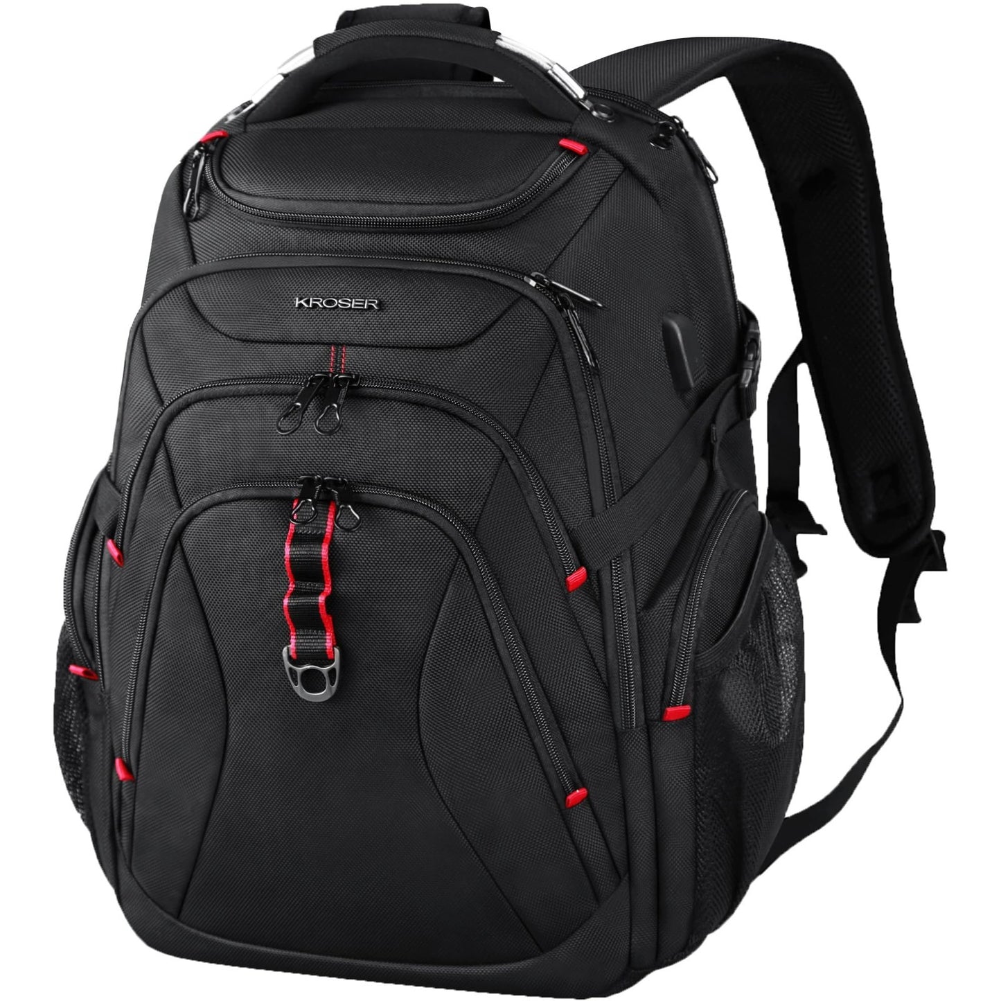 17.3" Travel Laptop Backpack, Water Repellent Business Daypack, RFID Pockets, St1