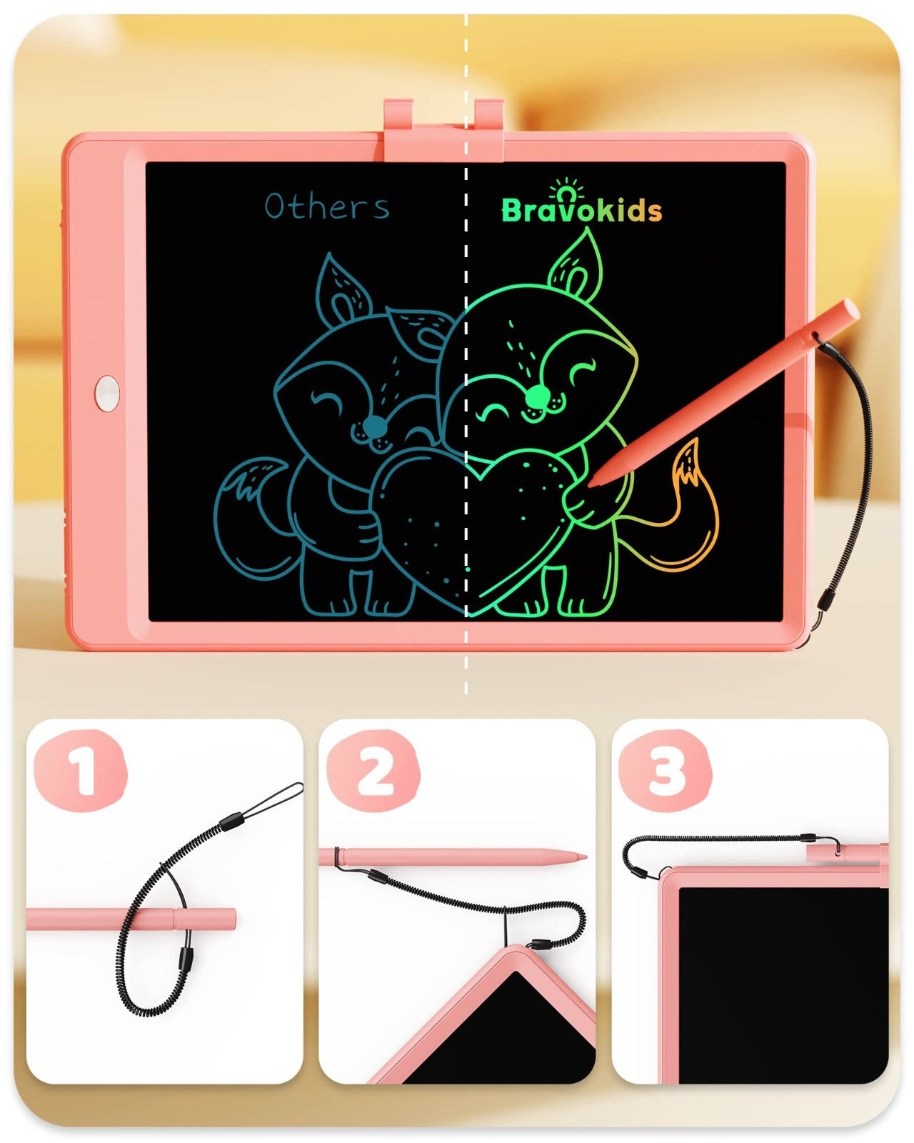 10" LCD Writing Tablet for Kids   Electronic Doodle Pad, Educational Gift for Ag2