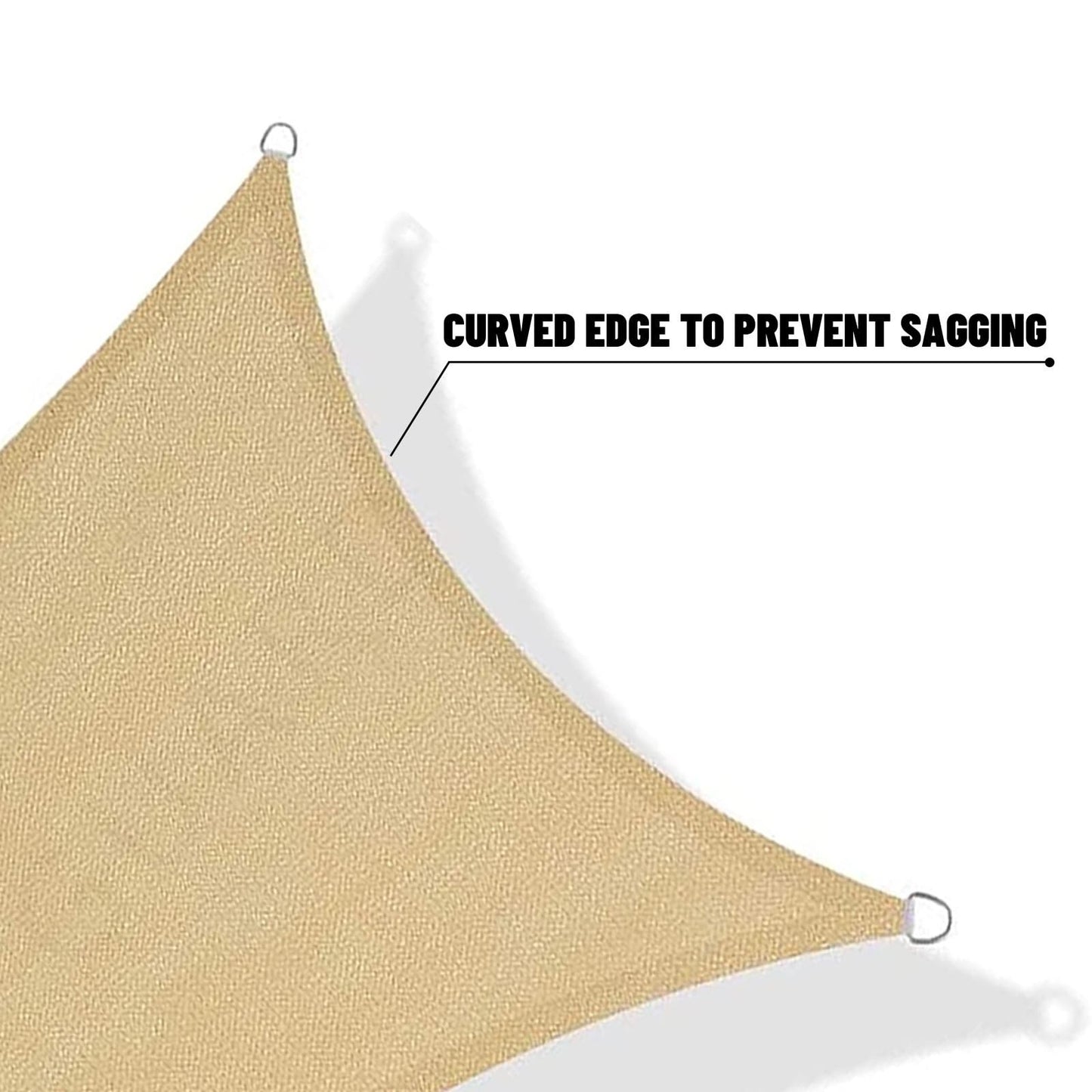 Rectangle Sun Shade Sail 10' x 13'   UV Block Outdoor Canopy for Patio, Deck, Ga6