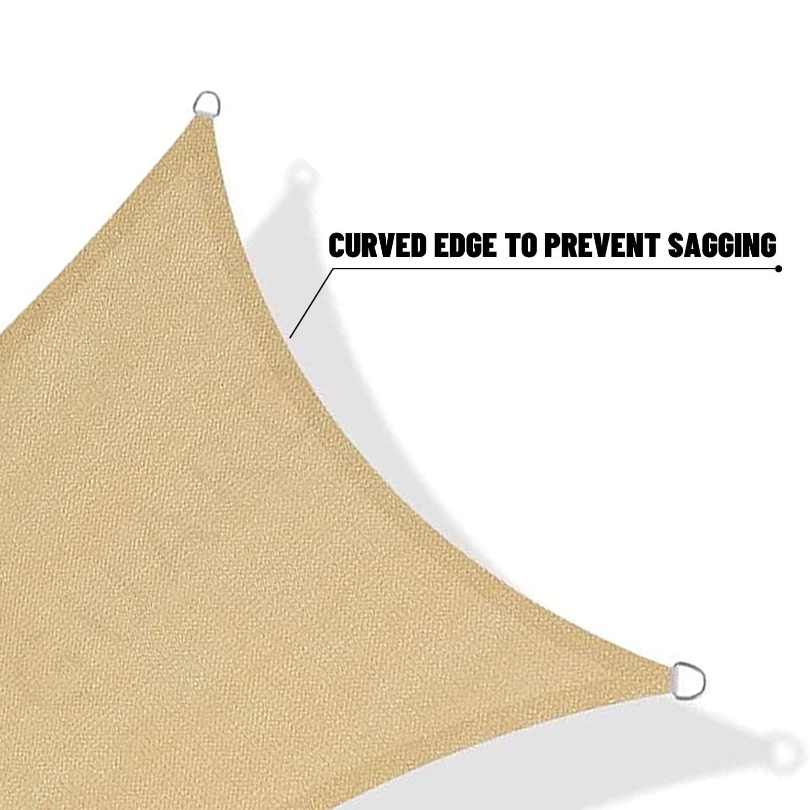 Rectangle Sun Shade Sail 10' x 13'   UV Block Outdoor Canopy for Patio, Deck, Ga6