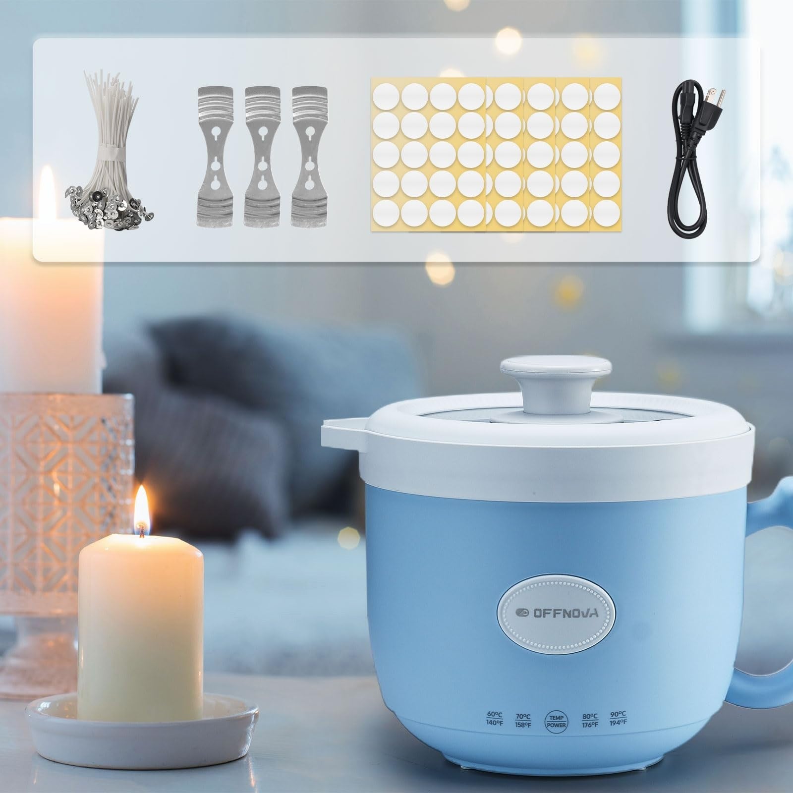 1.2L Wax Melter & Candle Making Kit with Pouring Spout - Easy Clean, DIY Gift5