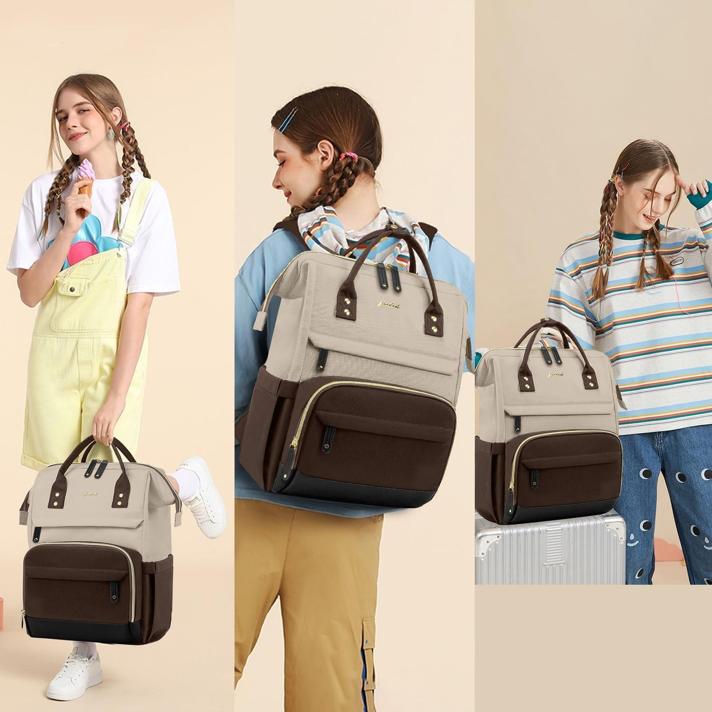 15.6" Laptop Backpack for Women   USB Charging, Large Travel Bag, College & Work5