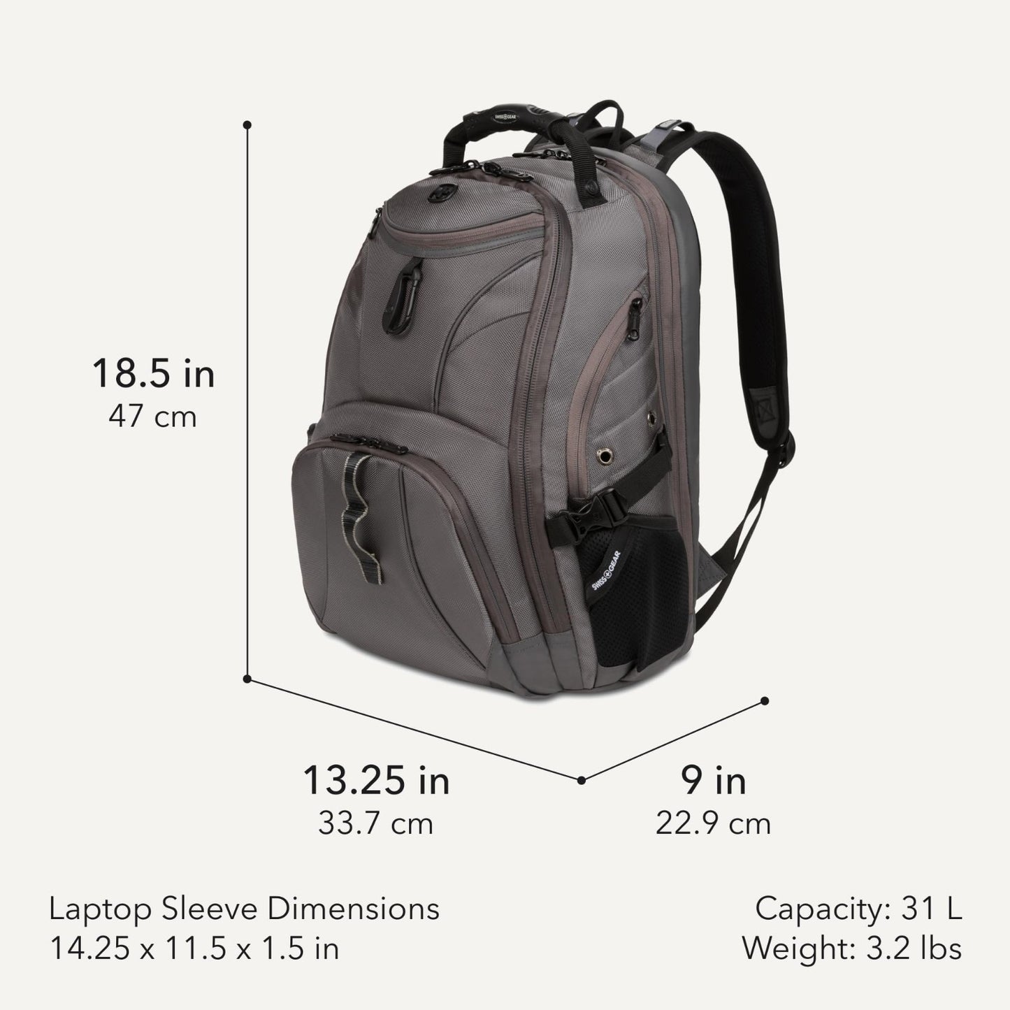 17 Inch Laptop Backpack, TSA Friendly Lay Flat Design, RFID Protection, Tablet P2