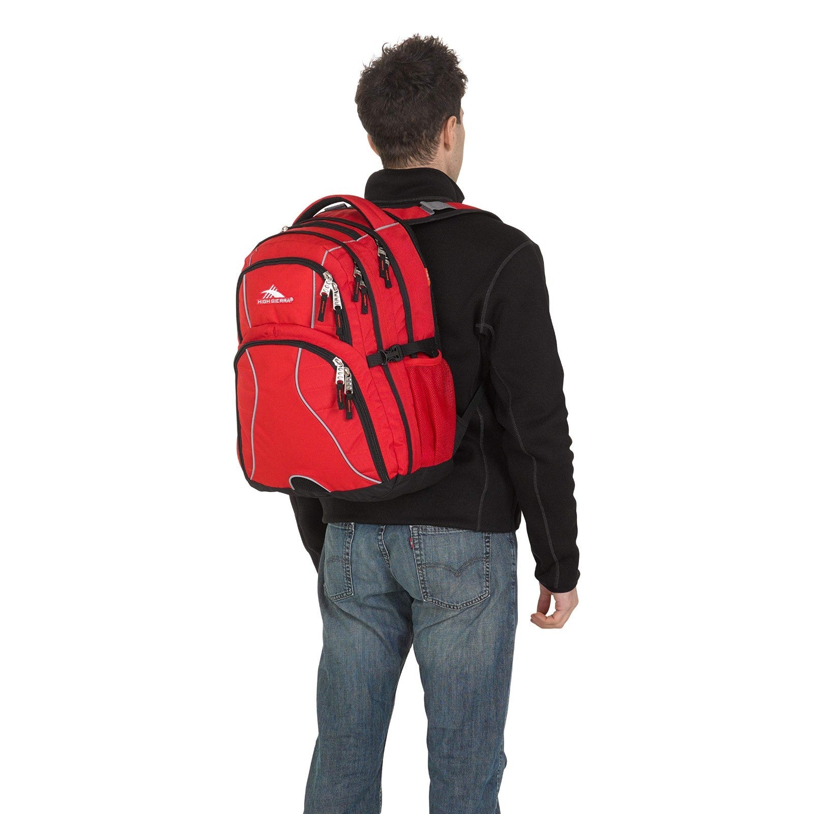 Versatile Laptop Backpack, Crimson/Black, Fits Most 15.6" Laptops, Durable & Sty4