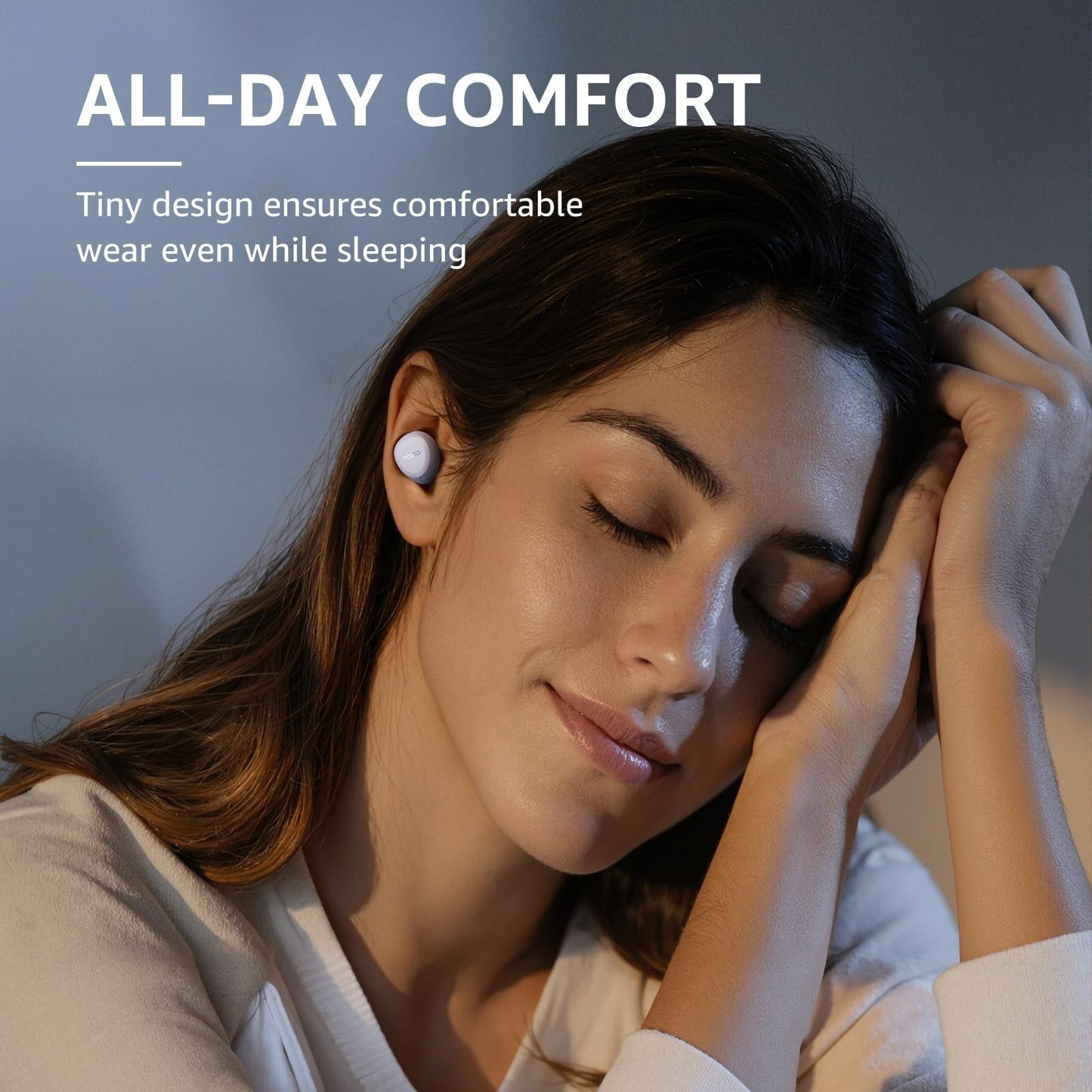 Wireless Earbuds Bluetooth 5.3, Lightweight IPX5 Waterproof Headphones, 2 Mics f3