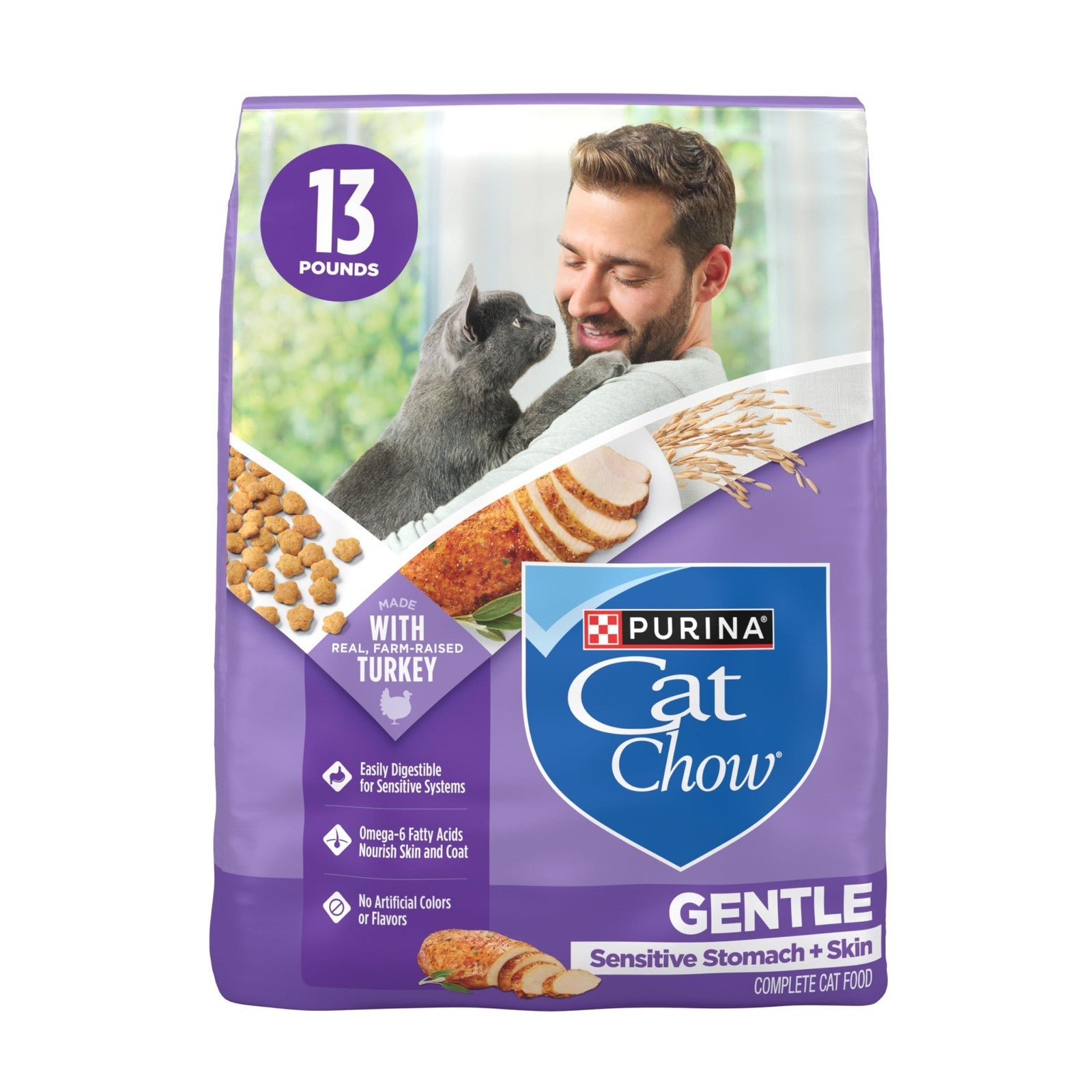 Sensitive Stomach & Skin Dry Cat Food, 13 lb Bag   Gentle Formula for Cats1