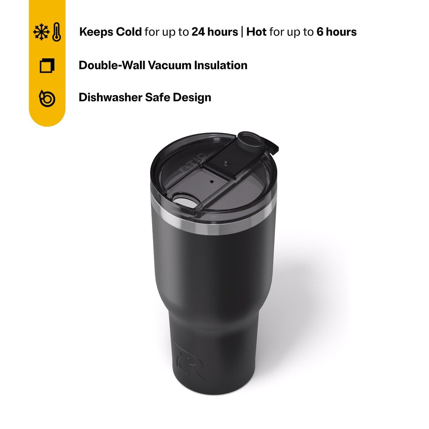 40oz Insulated Travel Tumbler with Lid, Ceramic Lined, Double Wall, Hot & Cold D3