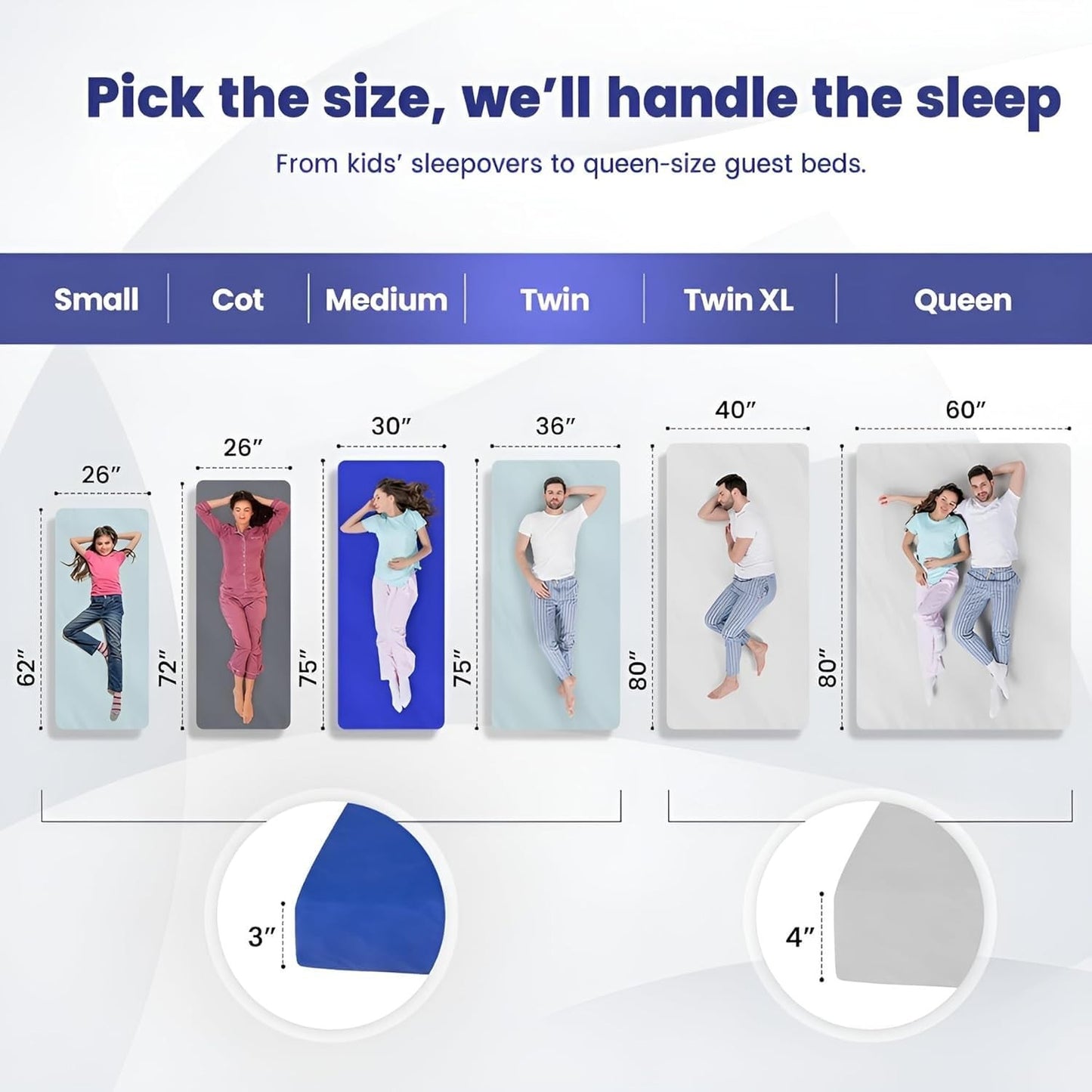 AirCell Memory Foam Camping Mattress Pad   Portable CertiPUR US Roll Up Sleeping3