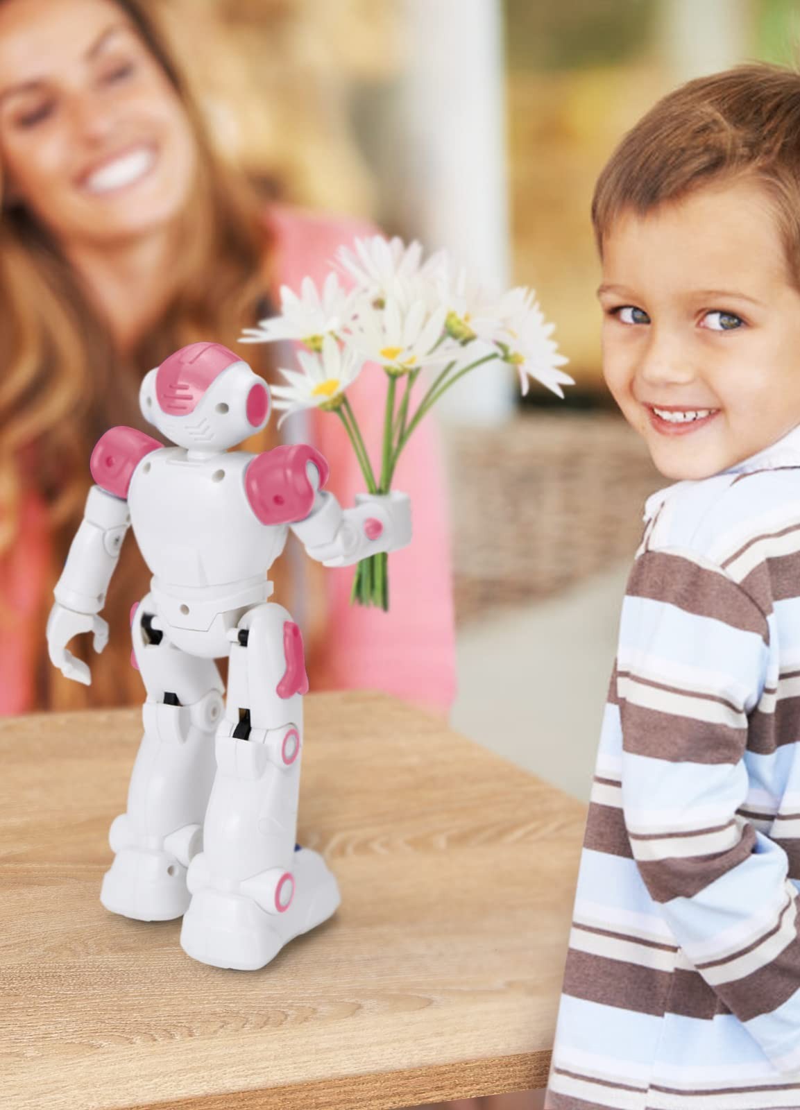 Remote Control Gesture Sensing Robot Toy for Kids Age 3 8   Pink Birthday Gift2