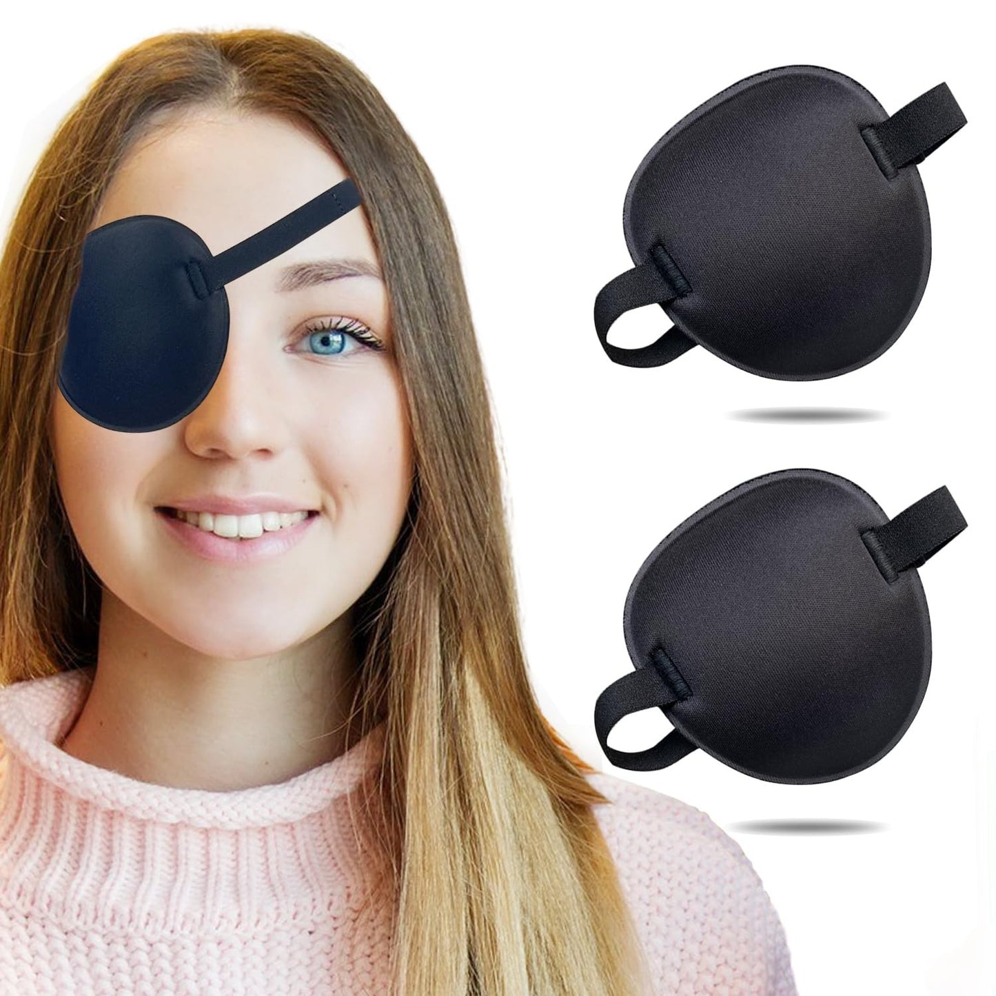 Adjustable Eye Patch Set for Adults & Kids | Soft Breathable Amblyopia Therapy1