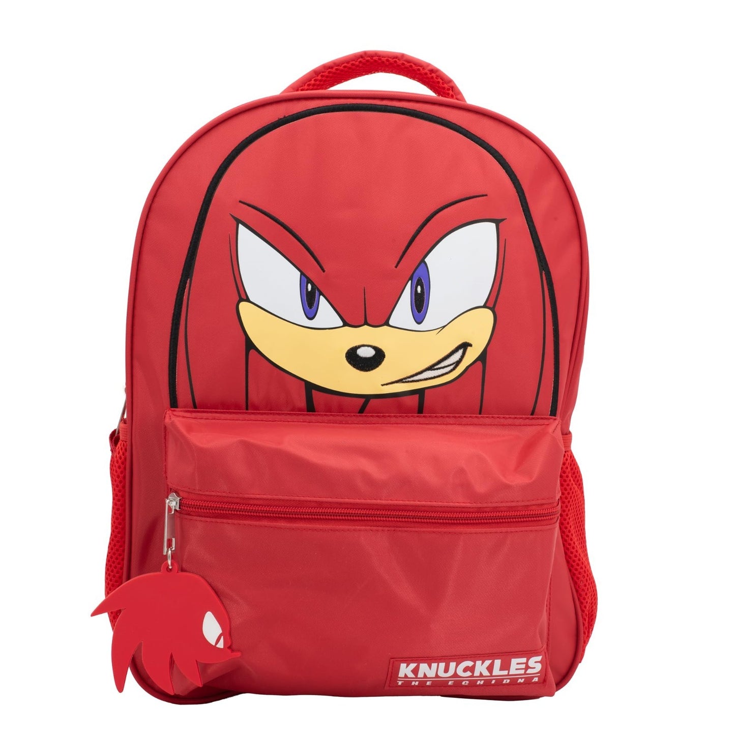 Sonic The Hedgehog 16" Backpack for Kids, 3D Knuckles School Bag, Durable Red Ba1