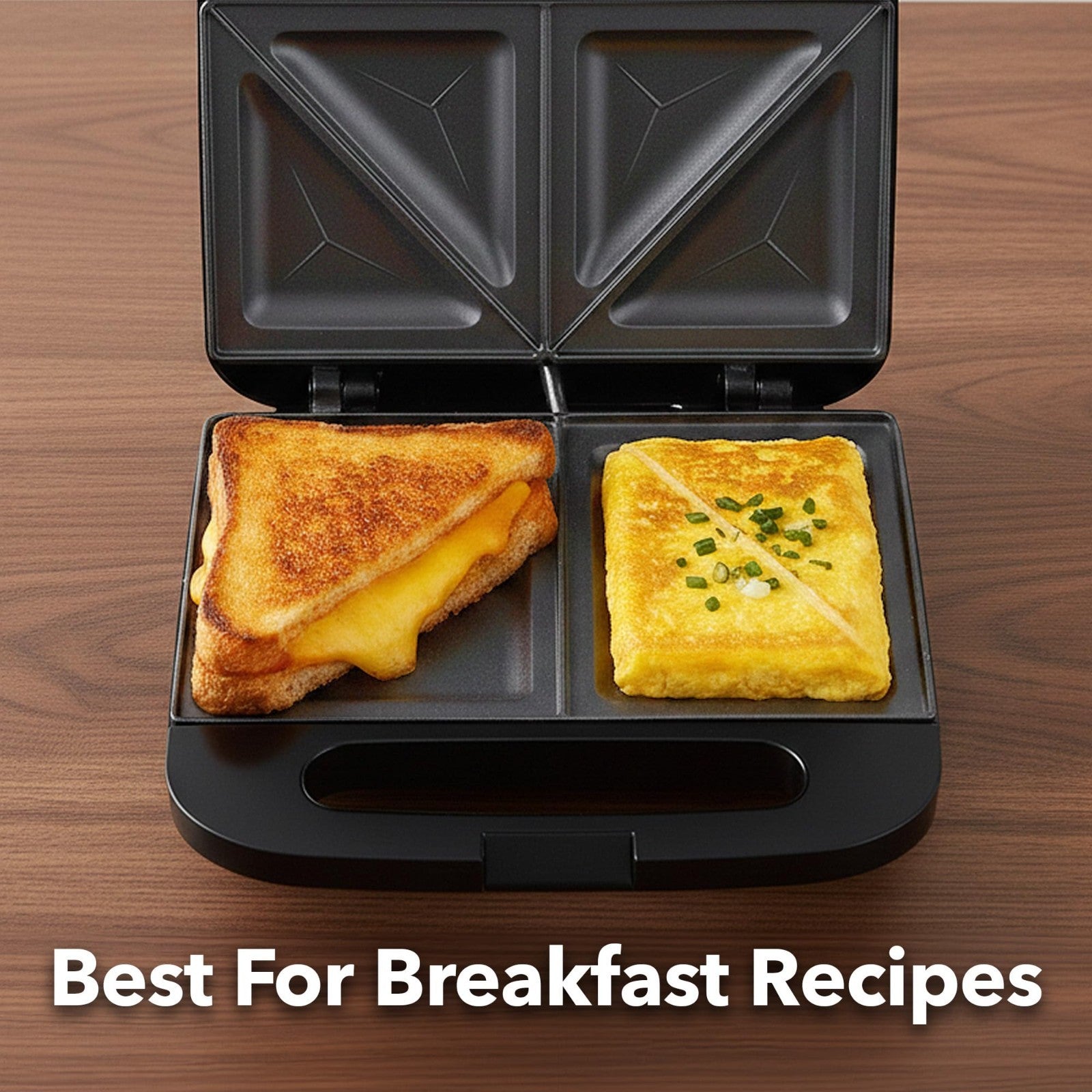 Electric Sandwich Maker - Non-Stick Plates, Cool Touch Handle, Easy Clean, Ideal5