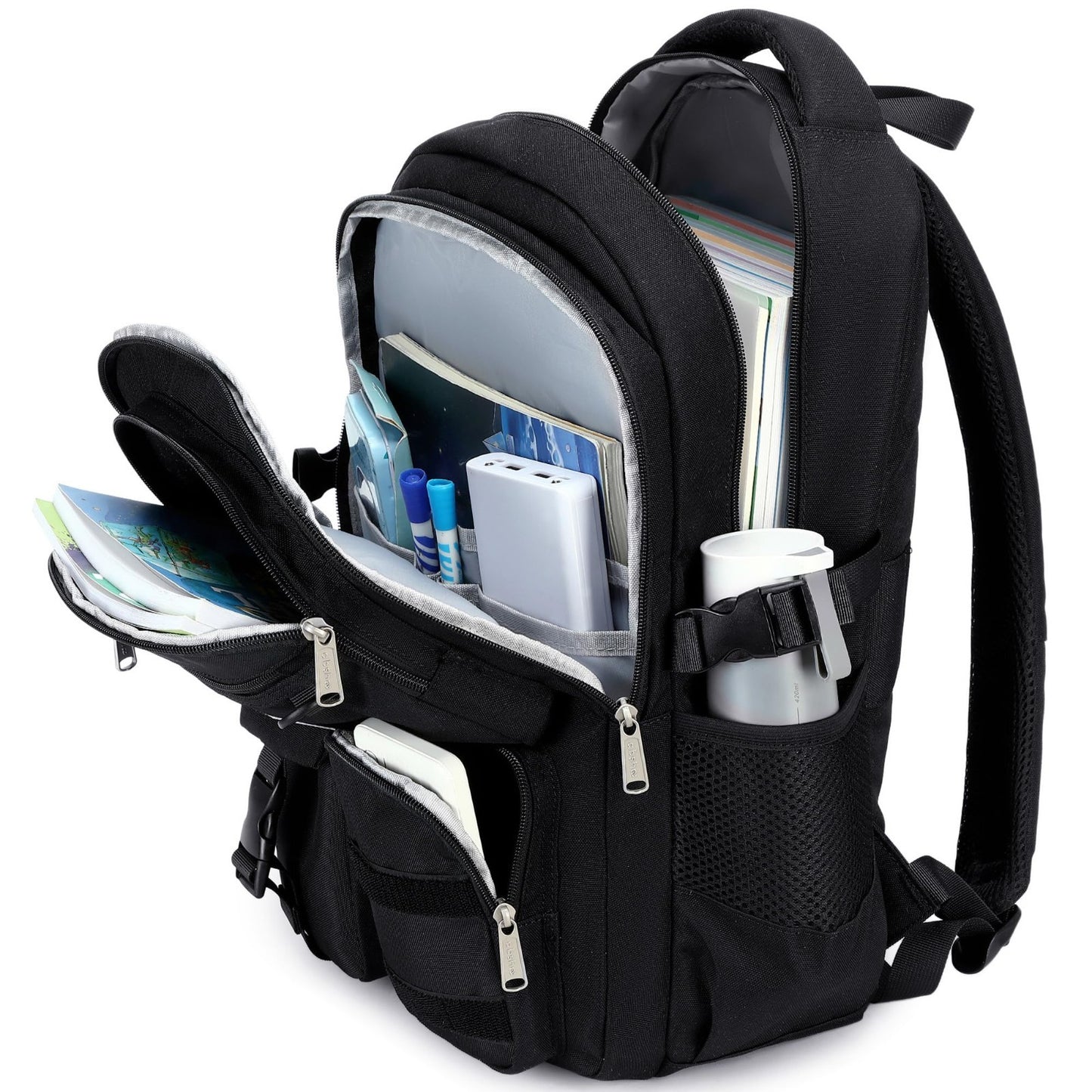 Large Heavy Duty Backpack for School & College, Multi Pocket Travel Bookbag4