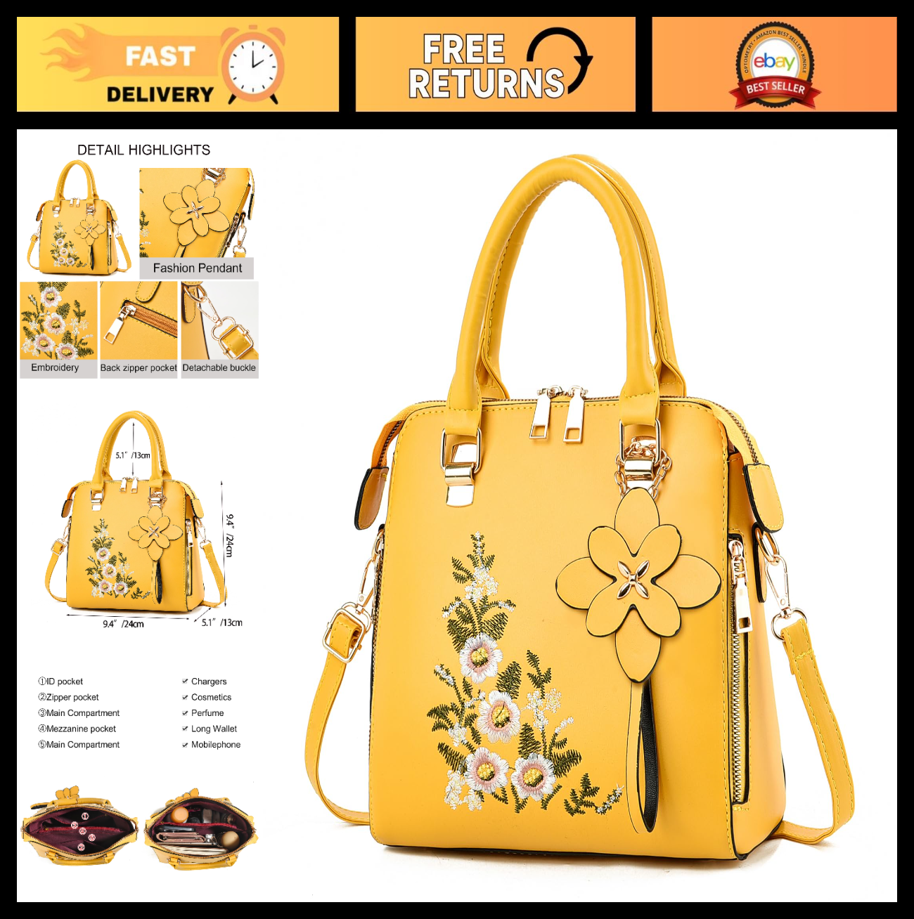 Vintage Embroidered Crossbody Purses for Women, Stylish Satchel Handbags0