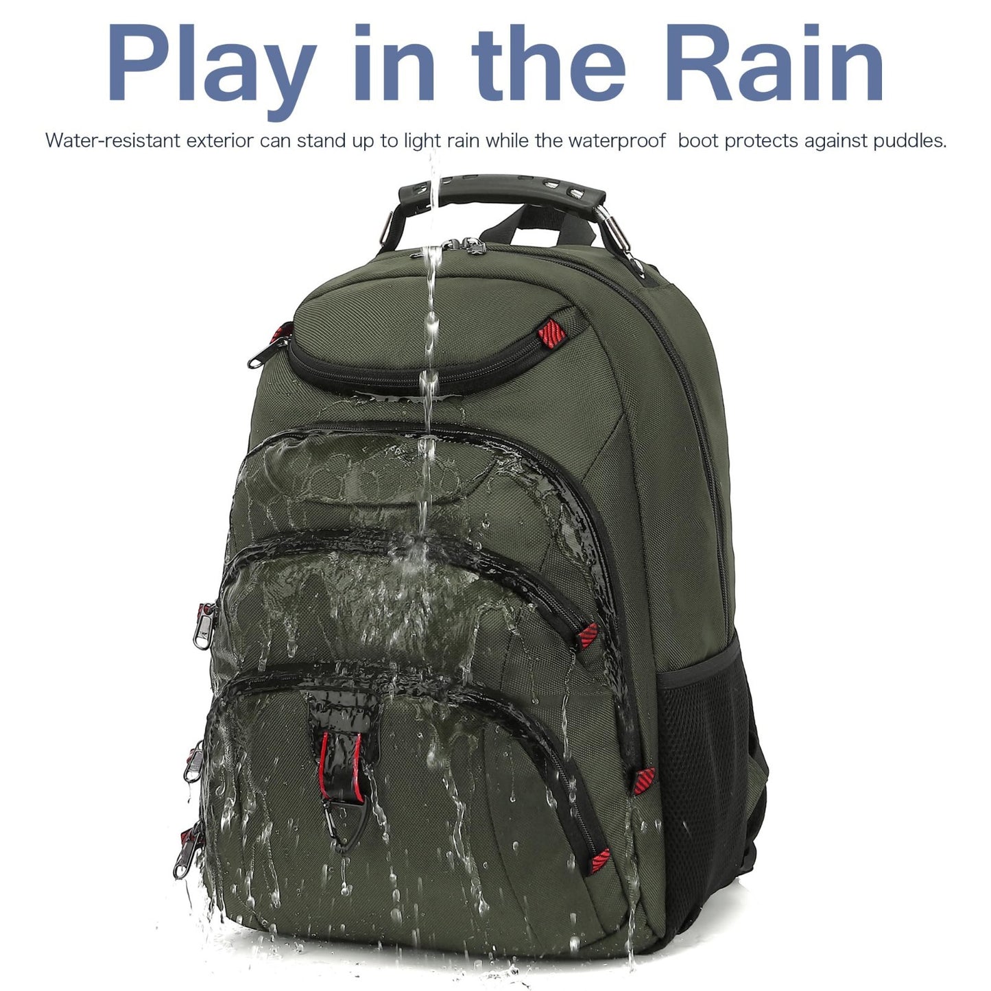 15.6" Waterproof Laptop Backpack with USB Port, Anti Theft Travel Bag for Work &2