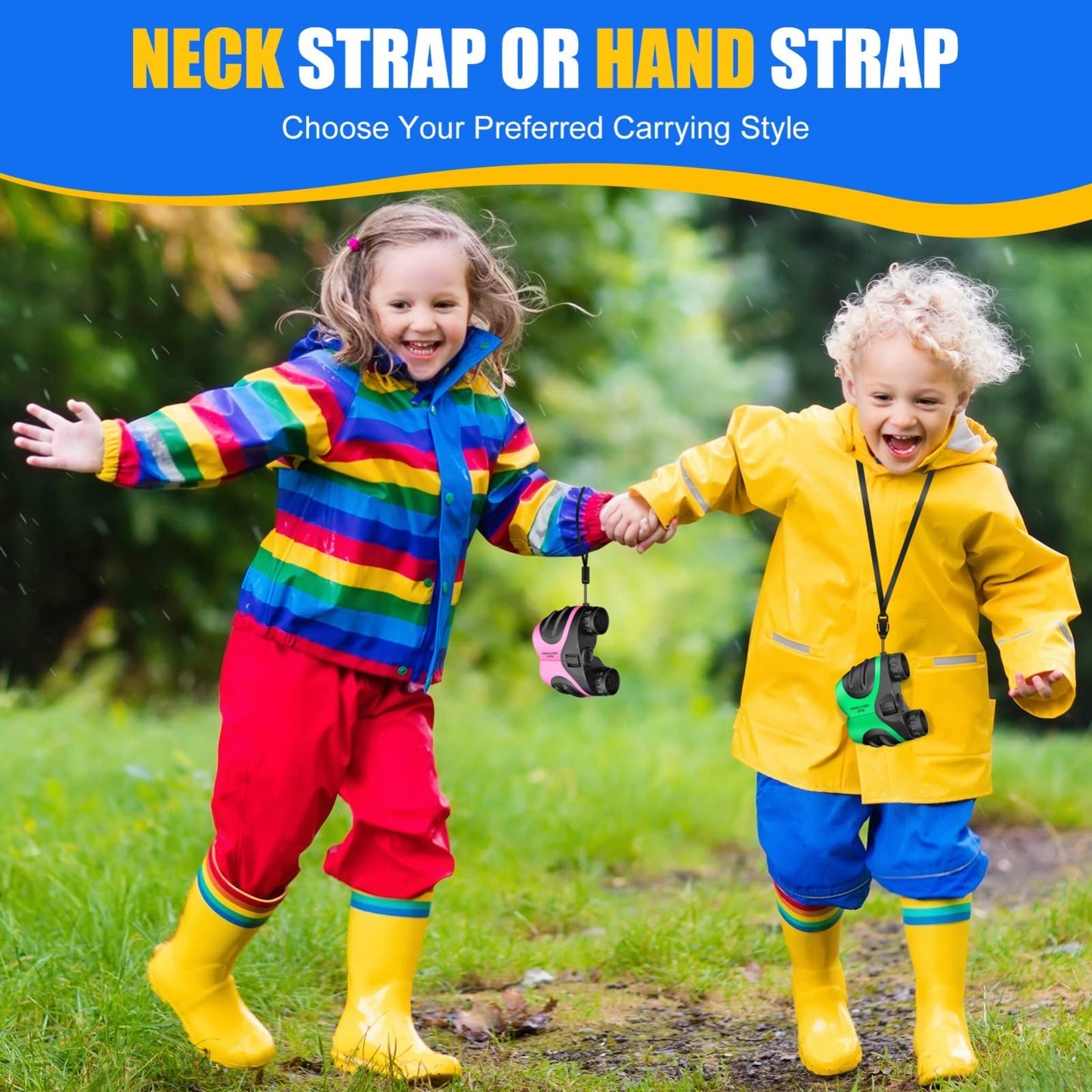 Compact High Resolution Binoculars for Kids   Shockproof, Lightweight, Easy to U5
